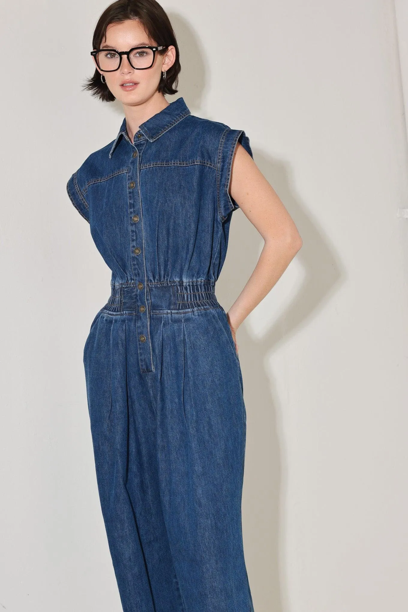 Power Play Denim Jumpsuit sold by Zulily product image thumbnail 4