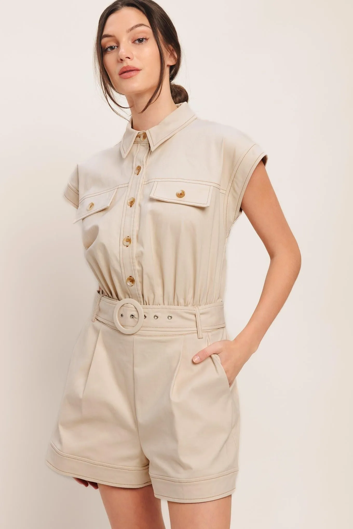 Everyday Utility Woven Romper sold by Zulily product image thumbnail 4