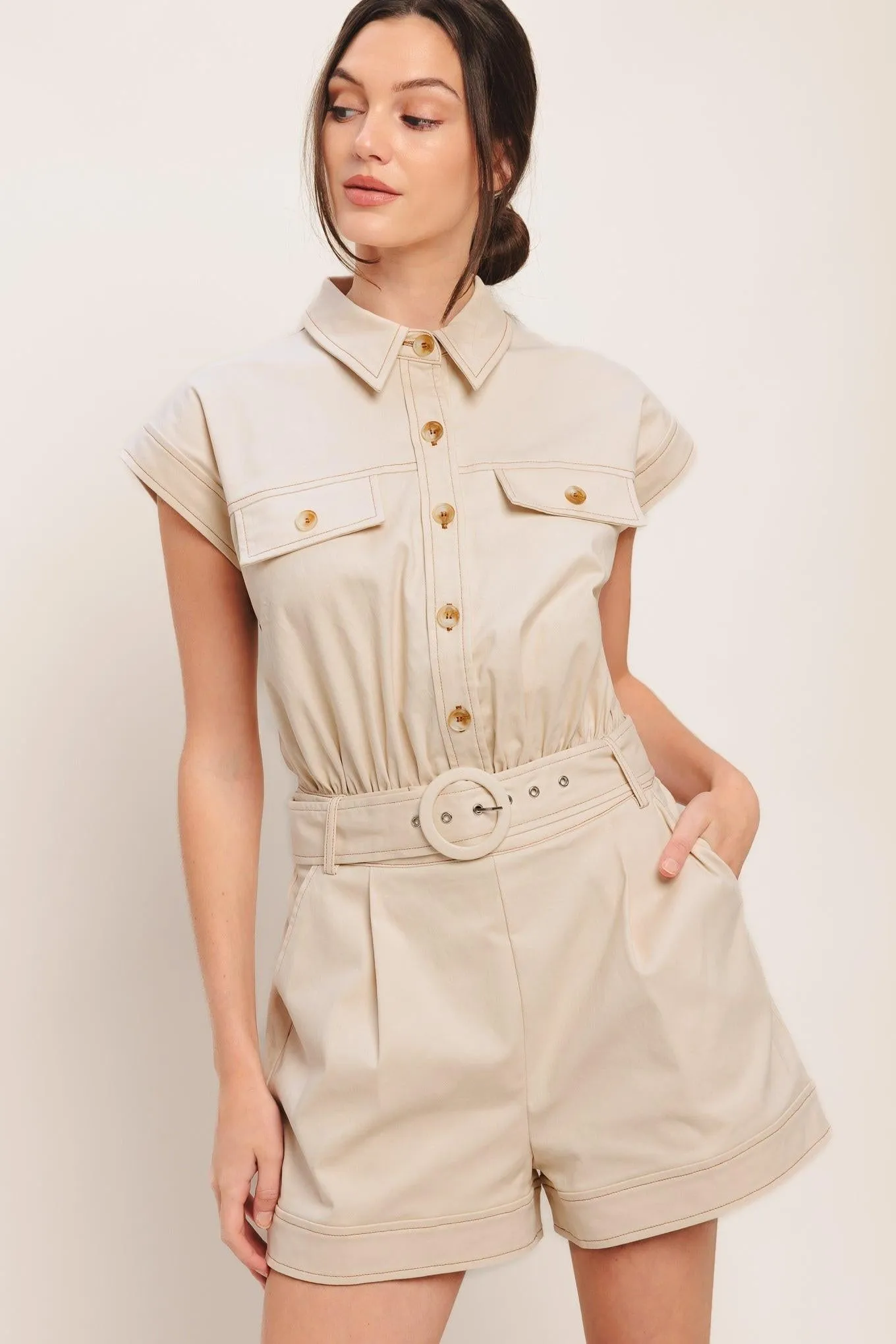 Everyday Utility Woven Romper sold by Zulily product image thumbnail 5