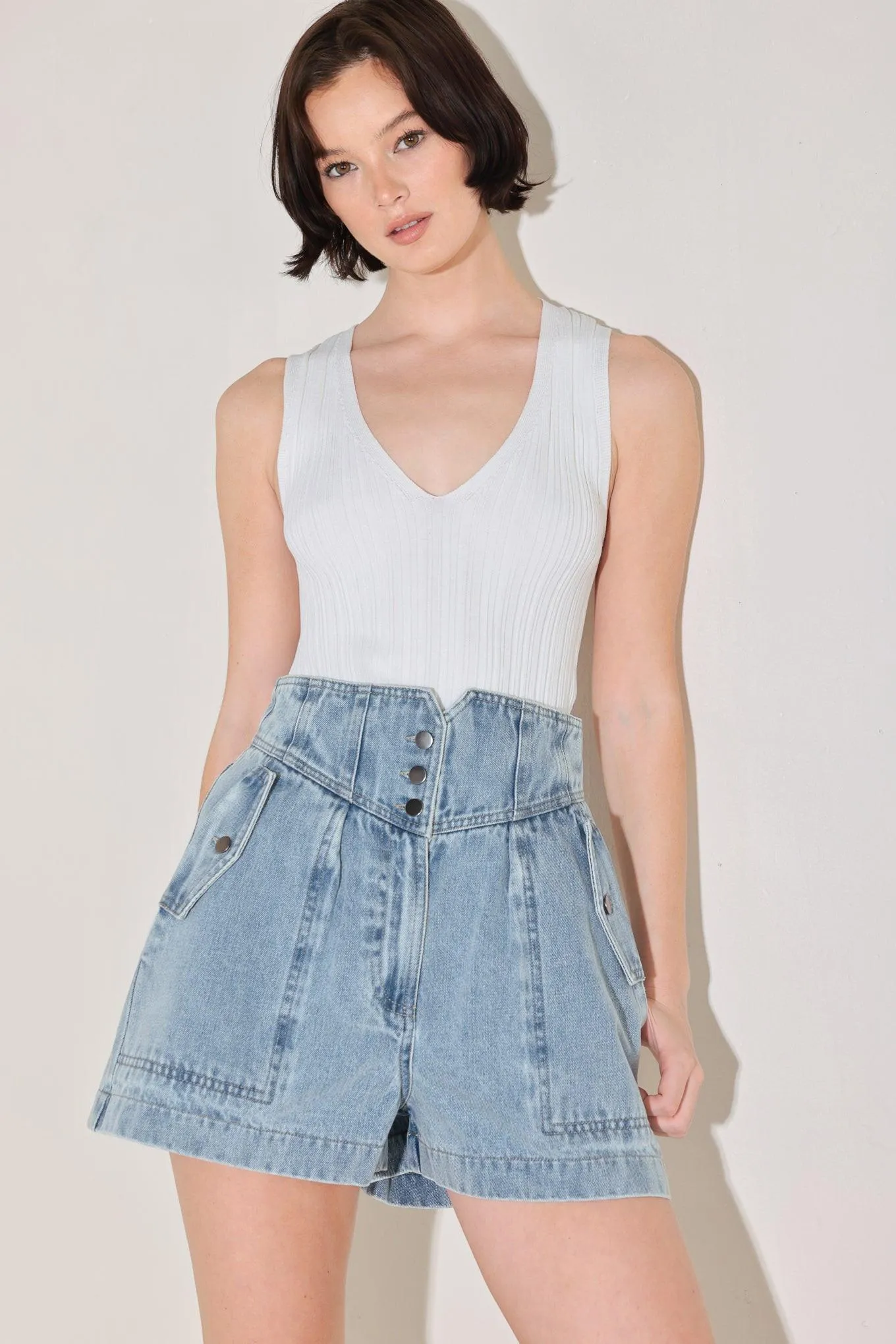 Sunlit Denim Moment Shorts sold by Zulily product image thumbnail 3