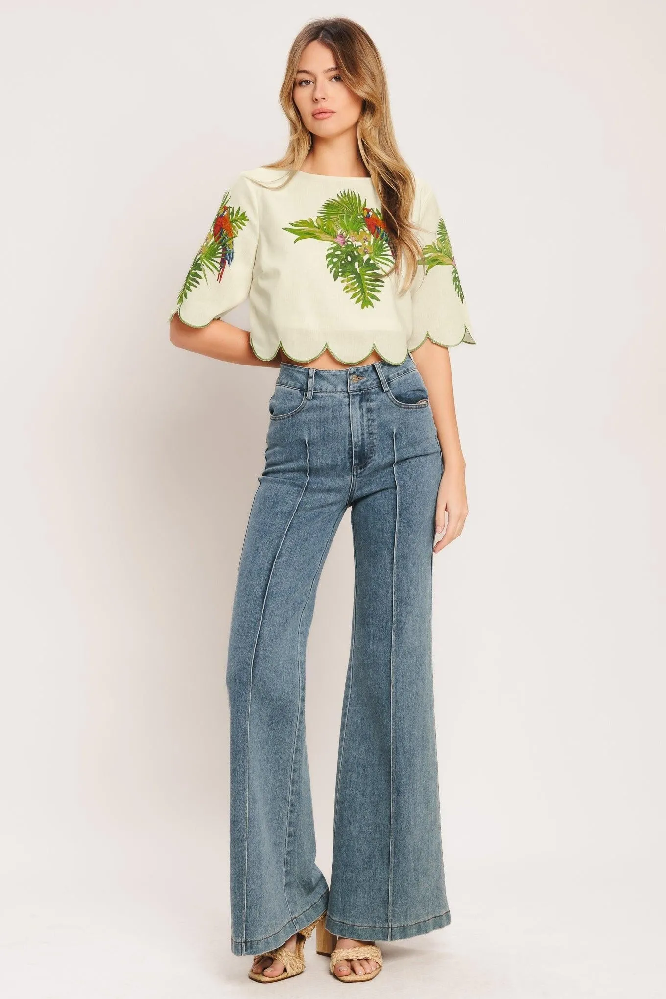 Island Elegance Woven Crop Top sold by Zulily product image thumbnail 5