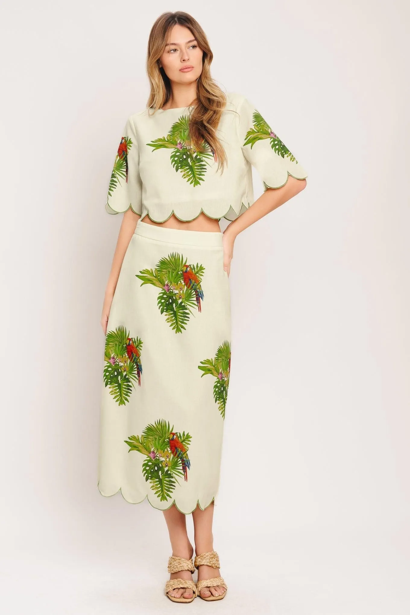 Island Elegance Woven Crop Top sold by Zulily product image thumbnail 3