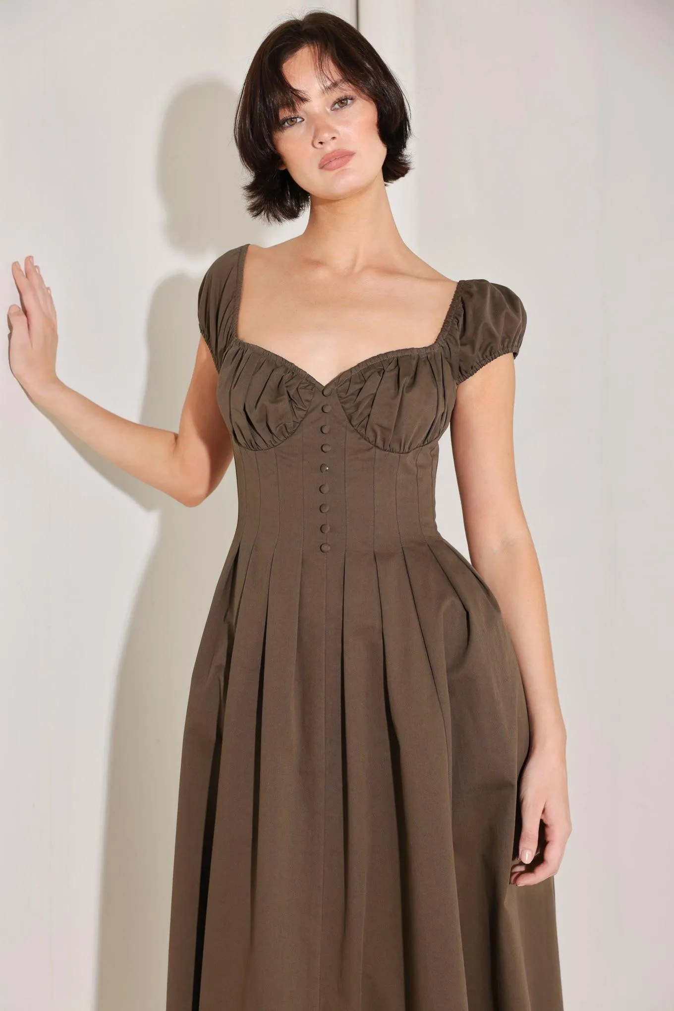 Mocha Muse Moment Woven Midi Dress sold by Zulily product image thumbnail 3