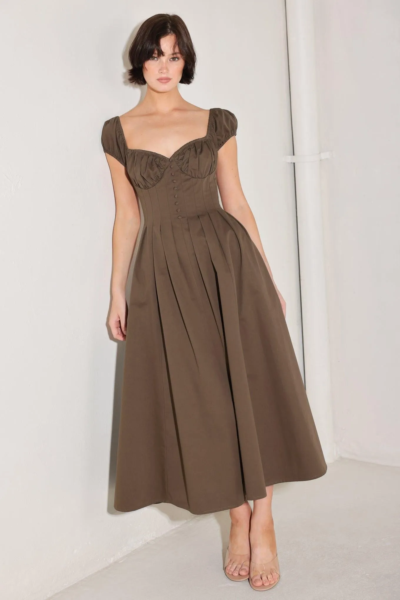 Mocha Muse Moment Woven Midi Dress sold by Zulily product image thumbnail 4