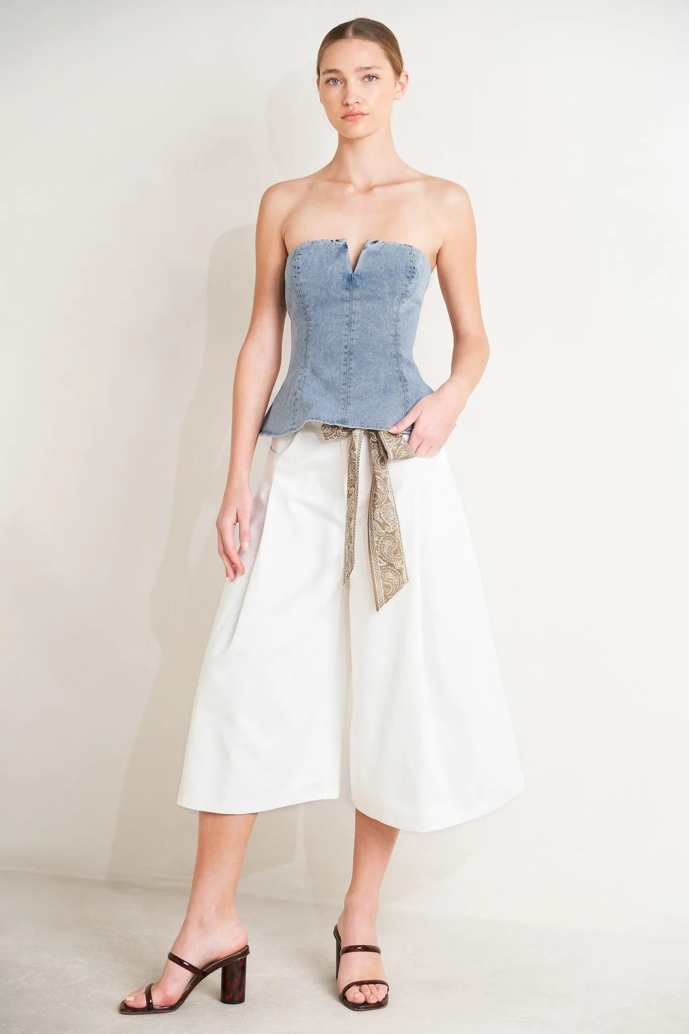 Modern Mermaid Corset Denim Top sold by Zulily product image thumbnail 4
