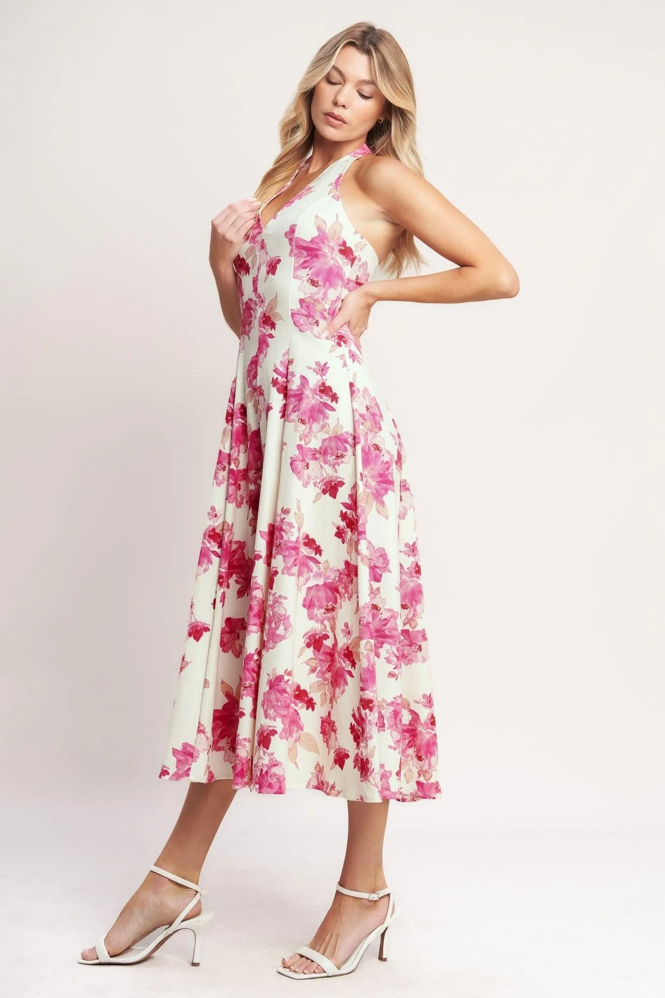 Rosy Afternoon Woven Midi Dress sold by Zulily product image thumbnail 3