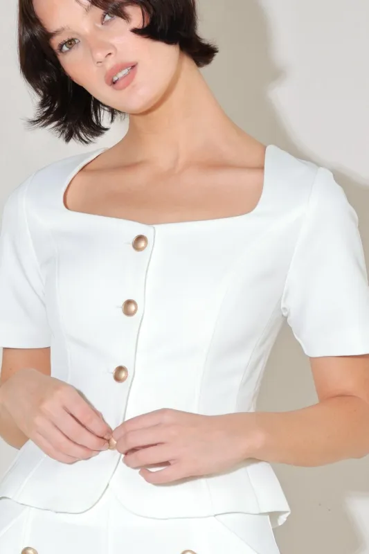 Minimal Prestige Woven Top made by Flying Tomato