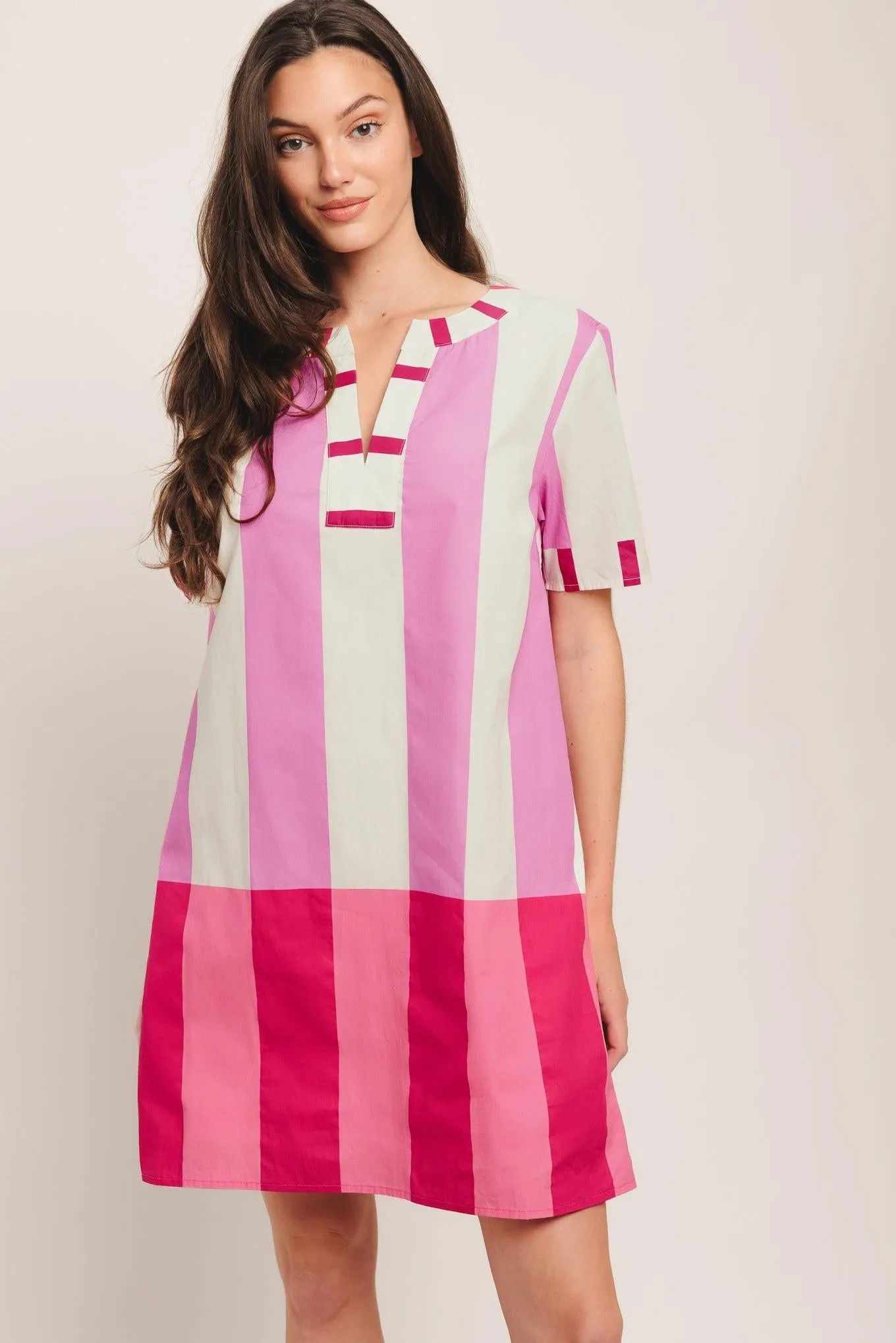 Fresh Pink Woven Mini Dress sold by Zulily product image thumbnail 5