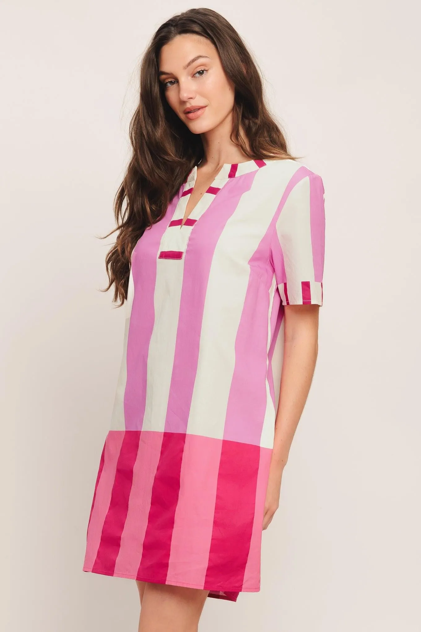 Fresh Pink Woven Mini Dress sold by Zulily product image thumbnail 4