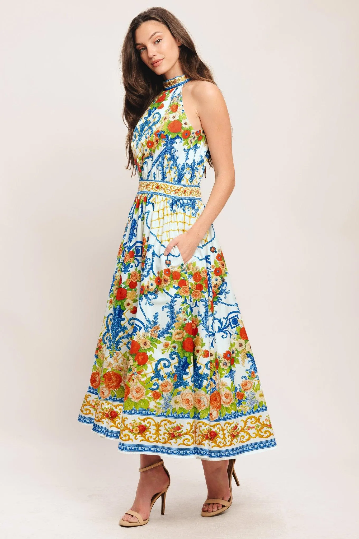 Ceramic Flora Woven Midi Dress sold by Zulily product image thumbnail 3