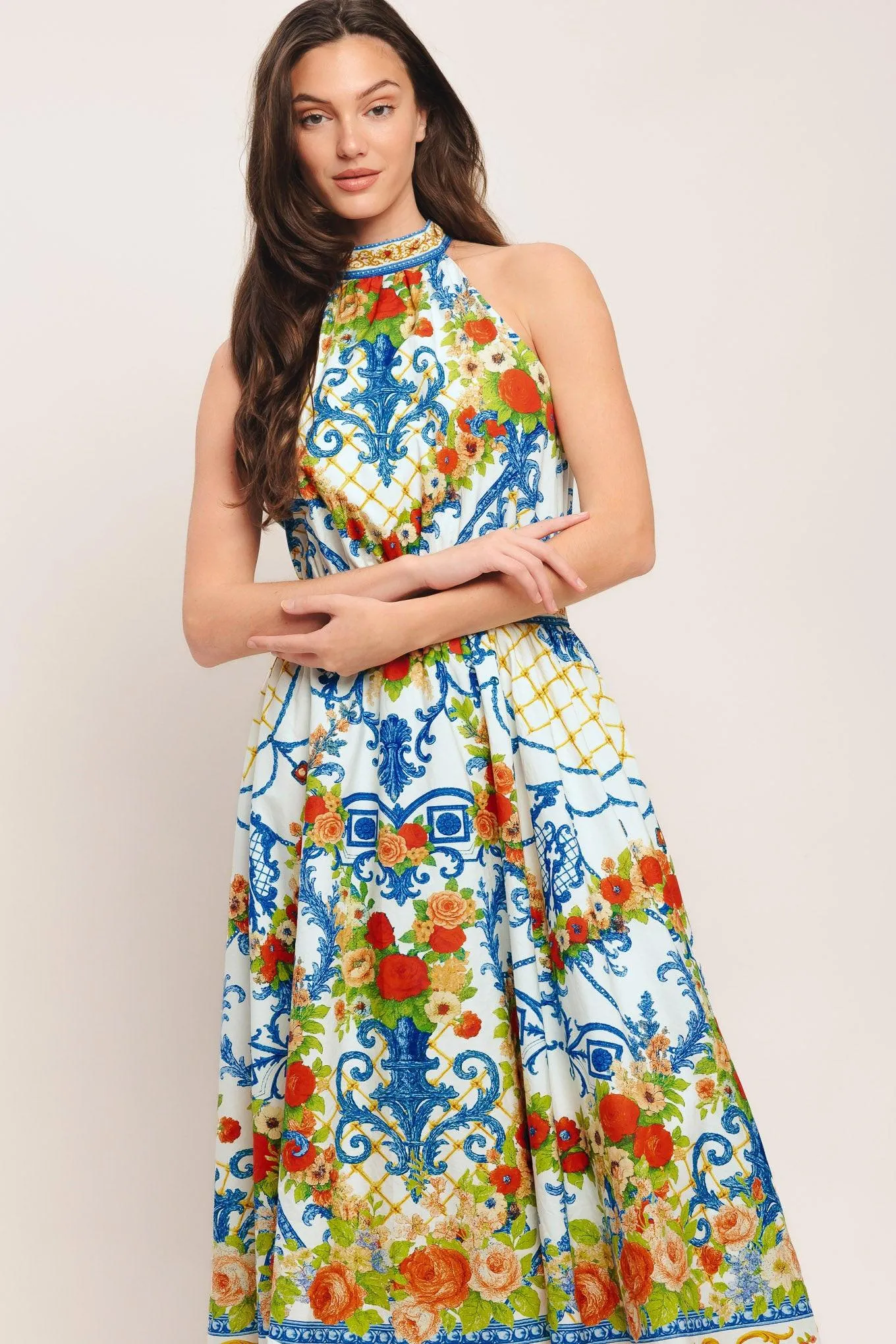 Ceramic Flora Woven Midi Dress sold by Zulily product image thumbnail 4