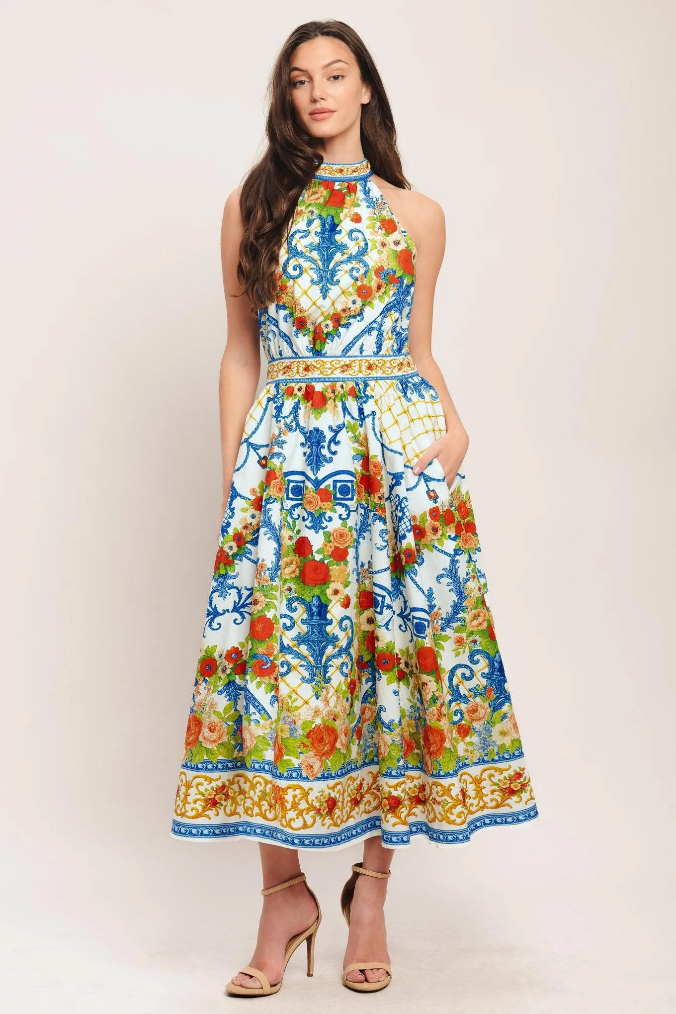 Ceramic Flora Woven Midi Dress sold by Zulily