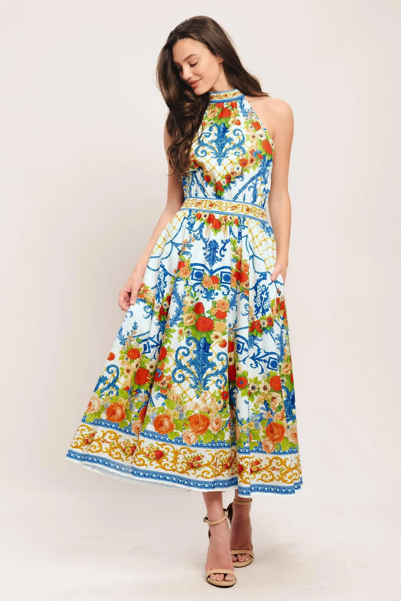 Ceramic Flora Woven Midi Dress sold by Zulily product image thumbnail 5