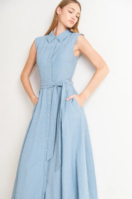 Cafe Au Lait Woven Midi Dress made by Flying Tomato