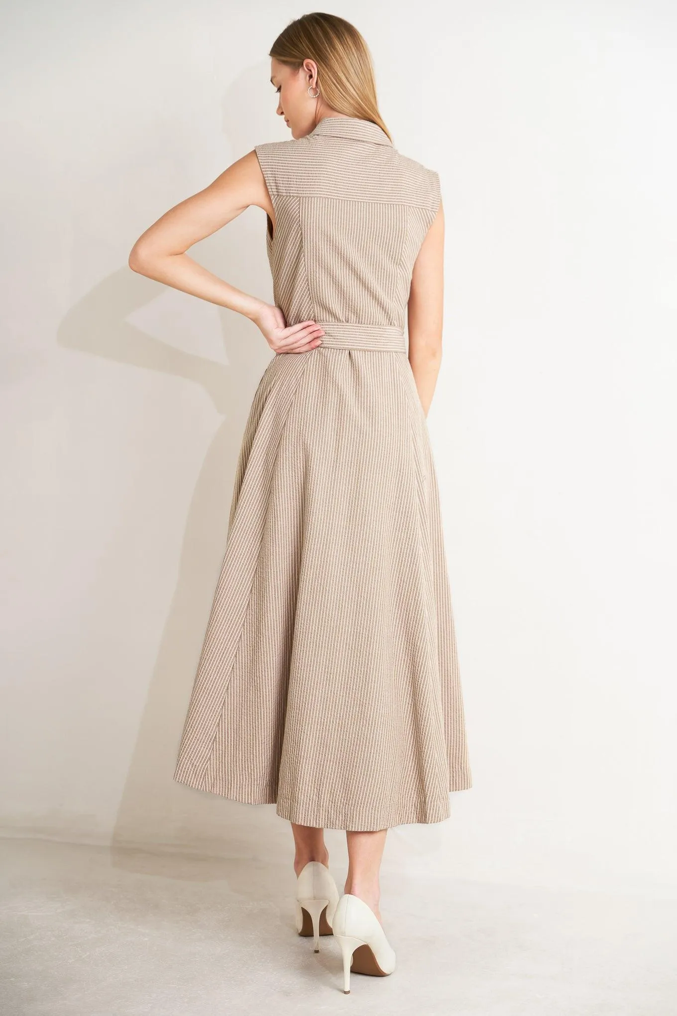 Cafe Au Lait Woven Midi Dress sold by Zulily product image thumbnail 5