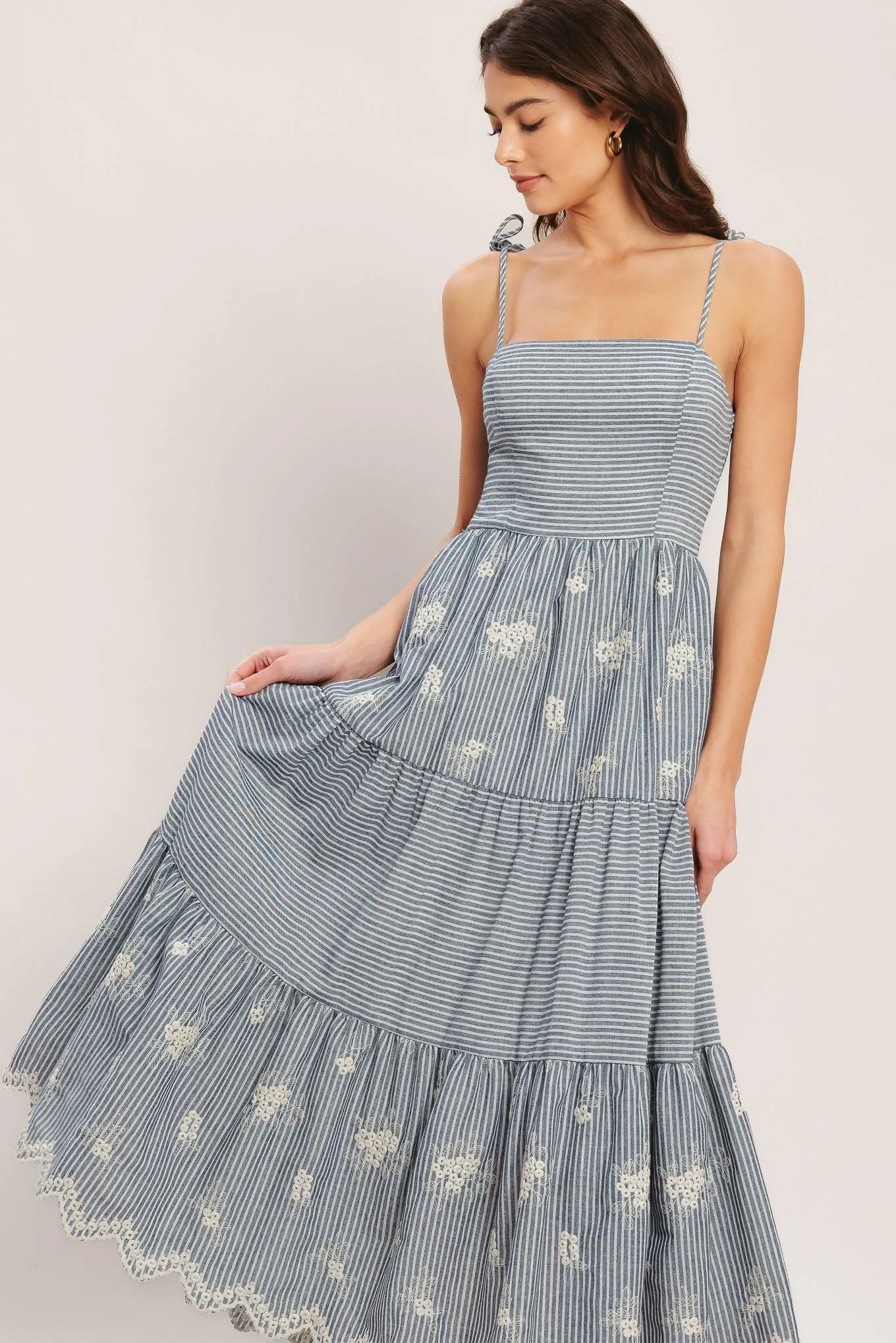 Salt Air Stripe Woven Midi Dress sold by Zulily product image thumbnail 3