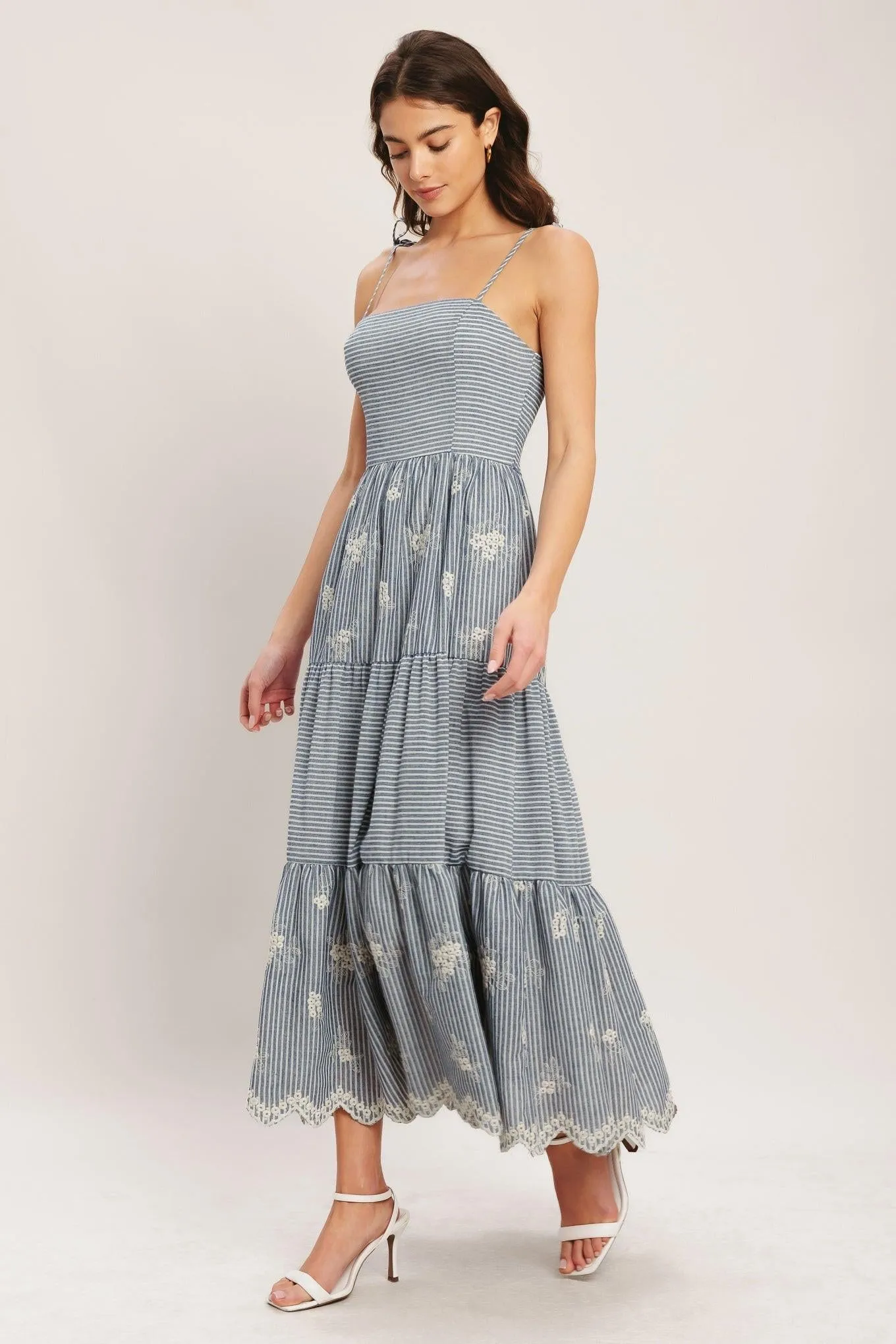 Salt Air Stripe Woven Midi Dress sold by Zulily product image thumbnail 4