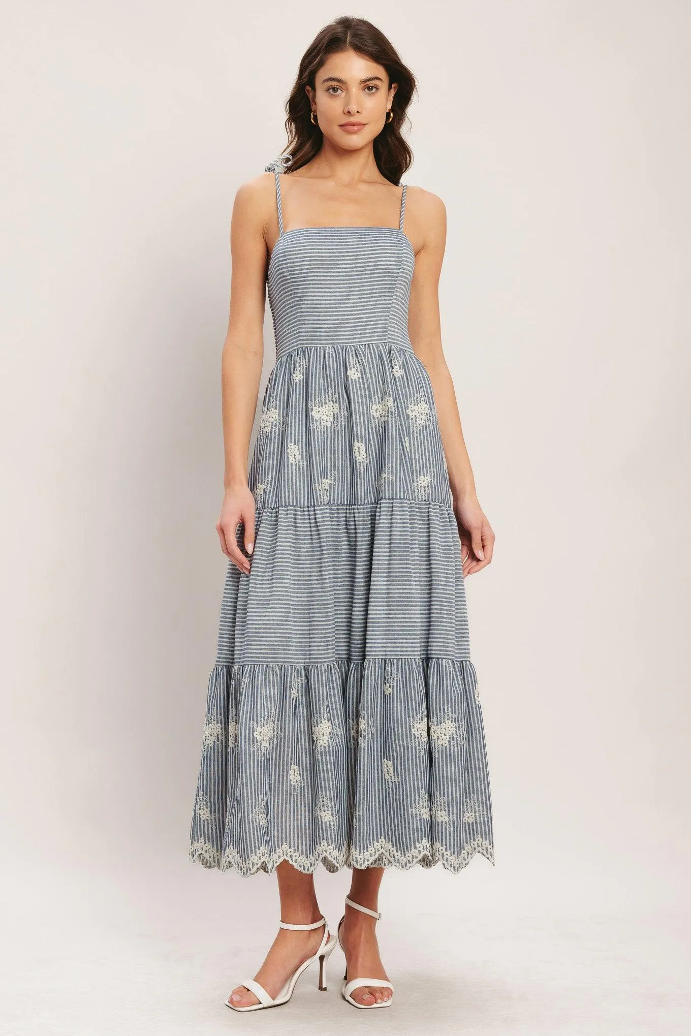 Salt Air Stripe Woven Midi Dress sold by Zulily