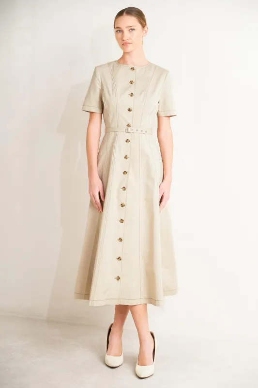 Command the Room Woven Midi Dress made by Flying Tomato