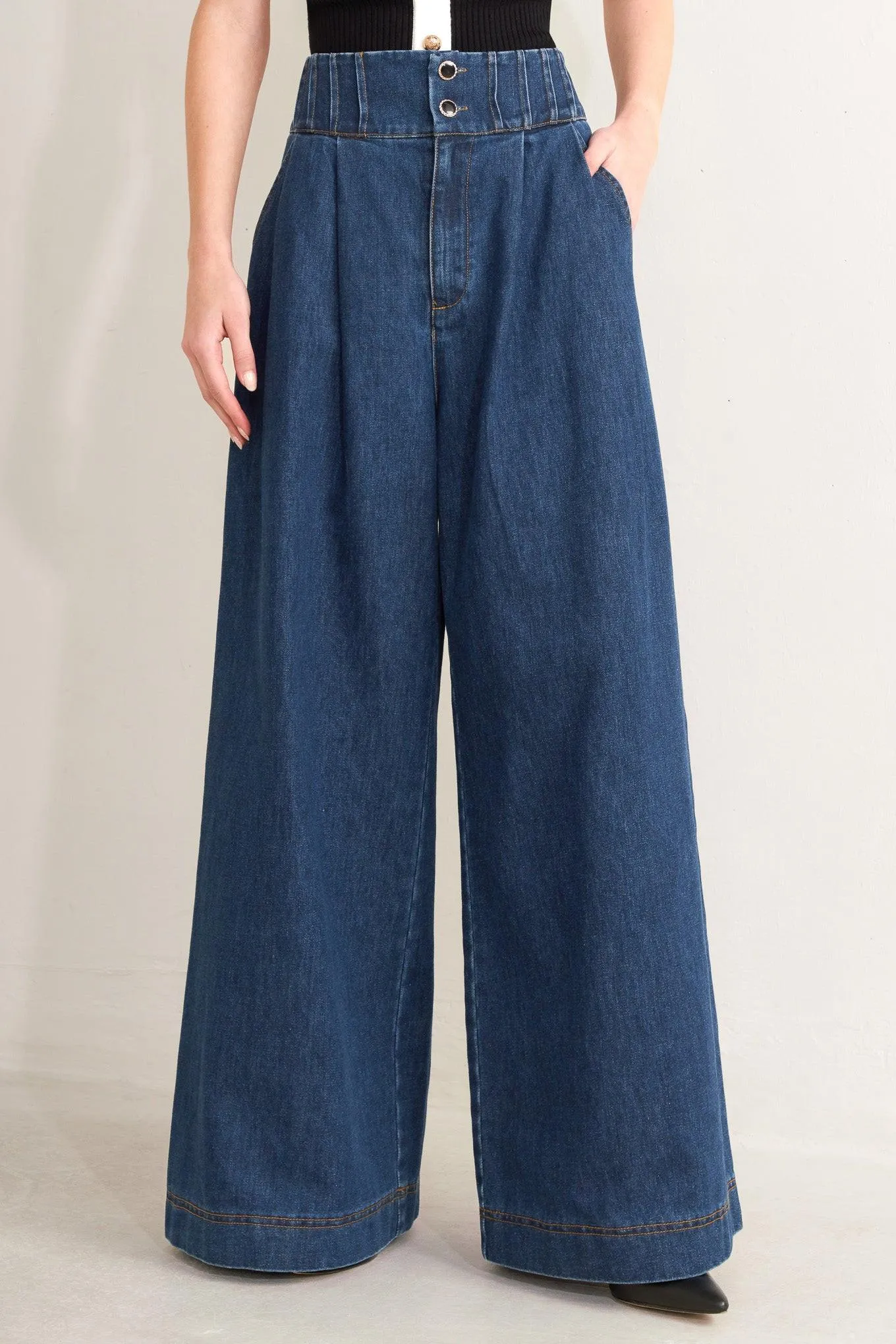 Ocean Drive Wide Denim Pants sold by Zulily product image thumbnail 3