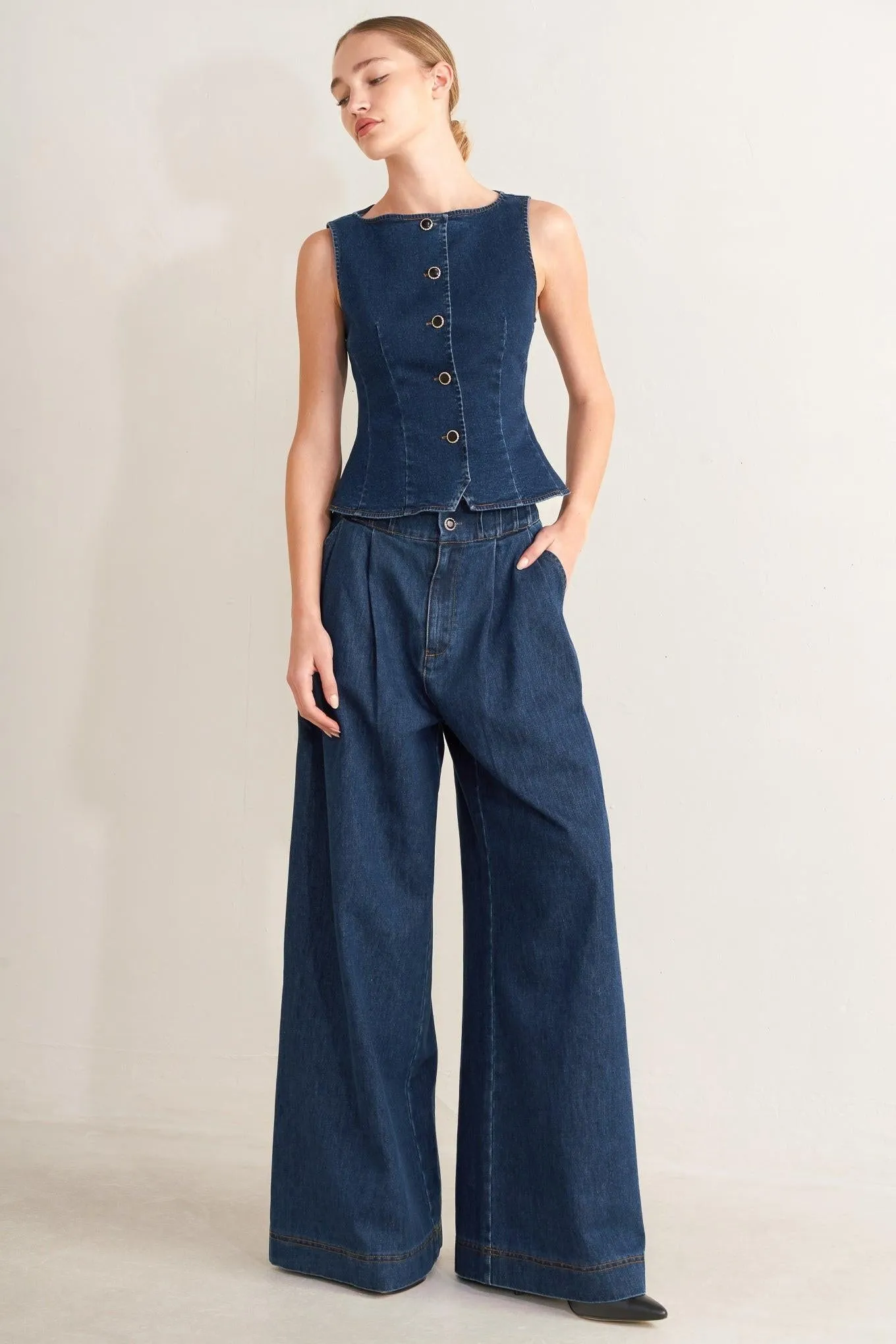 Ocean Drive Wide Denim Pants sold by Zulily