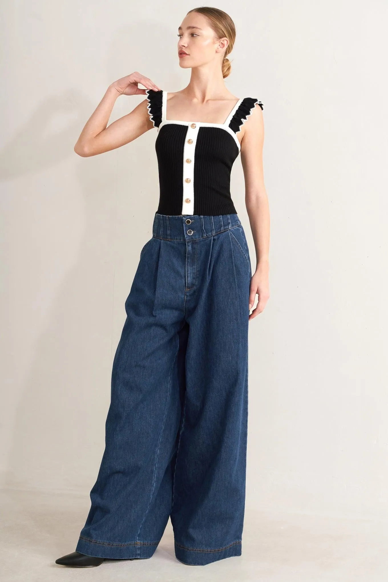 Ocean Drive Wide Denim Pants sold by Zulily product image thumbnail 5