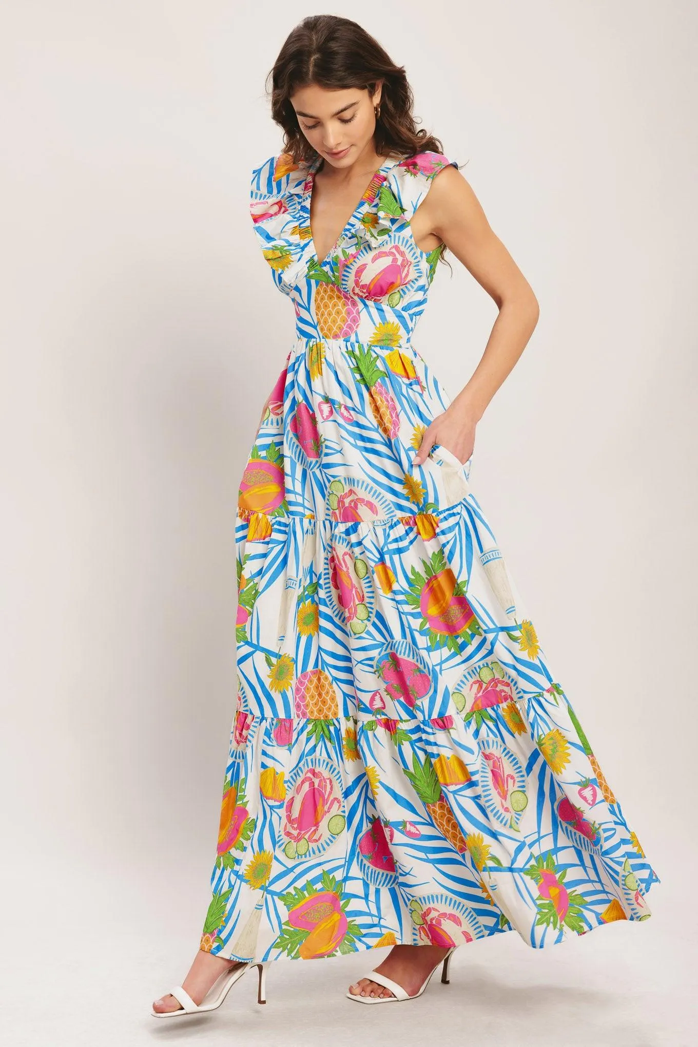 Pineapple Paradise Woven Maxi Dress sold by Zulily product image thumbnail 3
