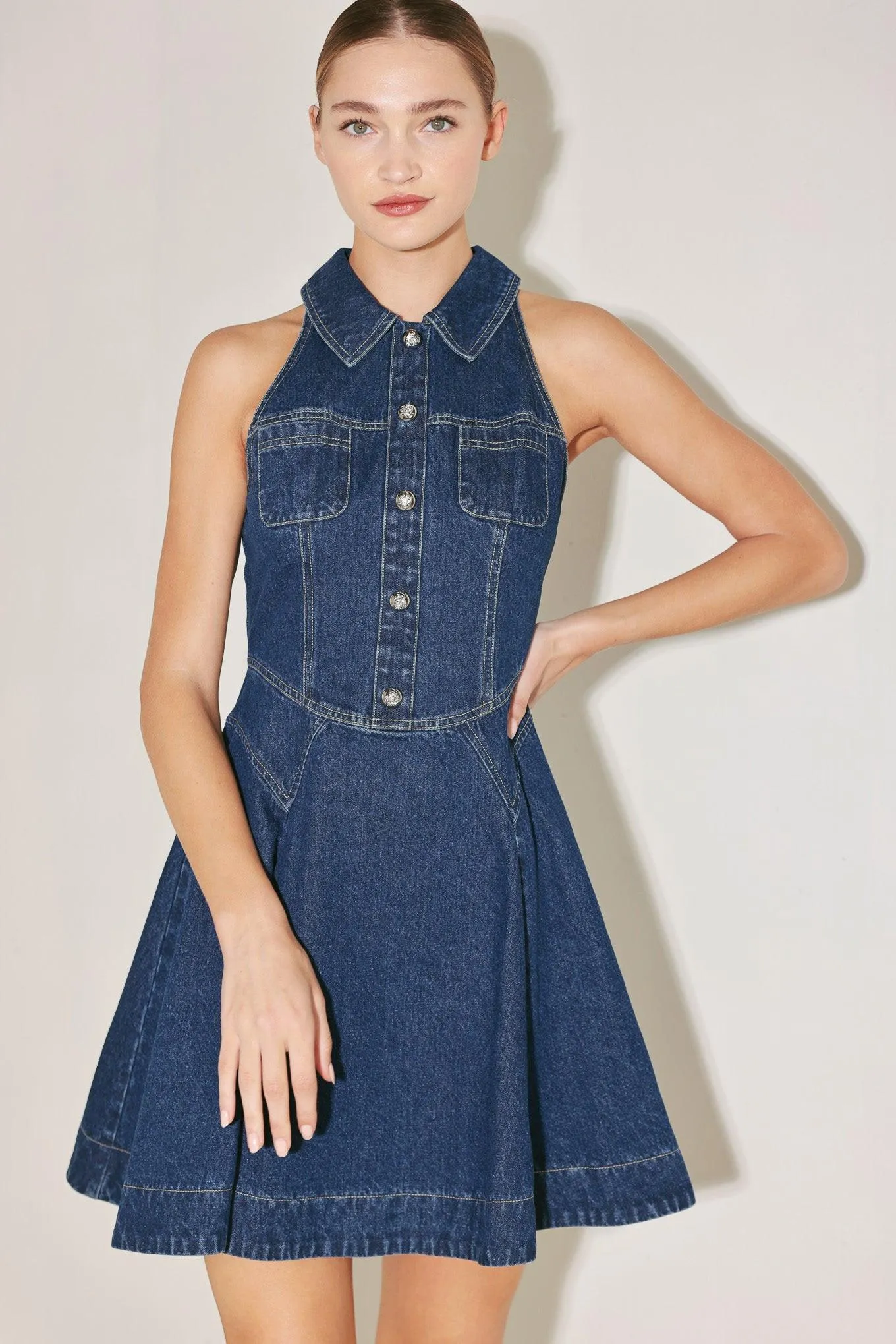 Cool Girl Comeback Denim Mini Dress sold by Zulily product image thumbnail 3