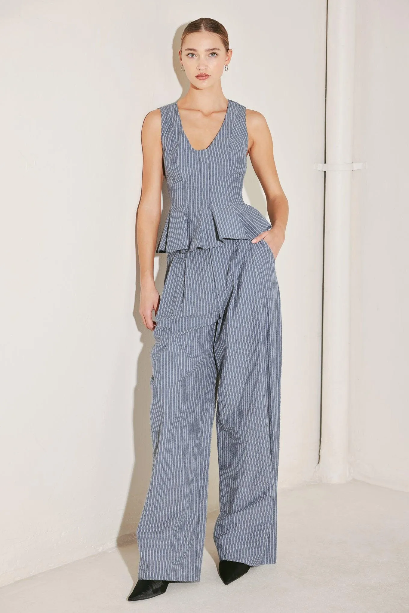 Marina Pinstripe Woven Top sold by Zulily product image thumbnail 5