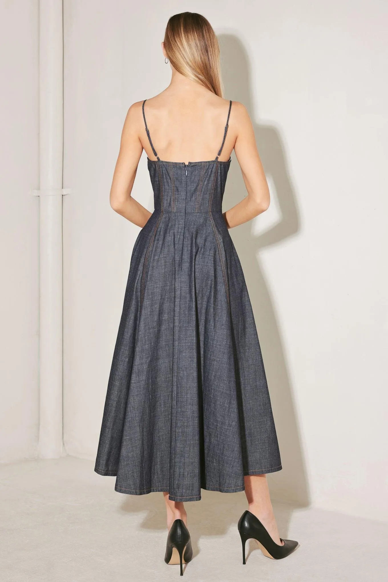 After Hours Serenade Denim Midi Dress sold by Zulily product image thumbnail 2