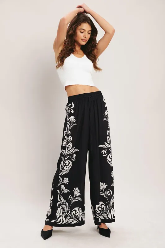 Black Riviera Woven Pants made by Flying Tomato