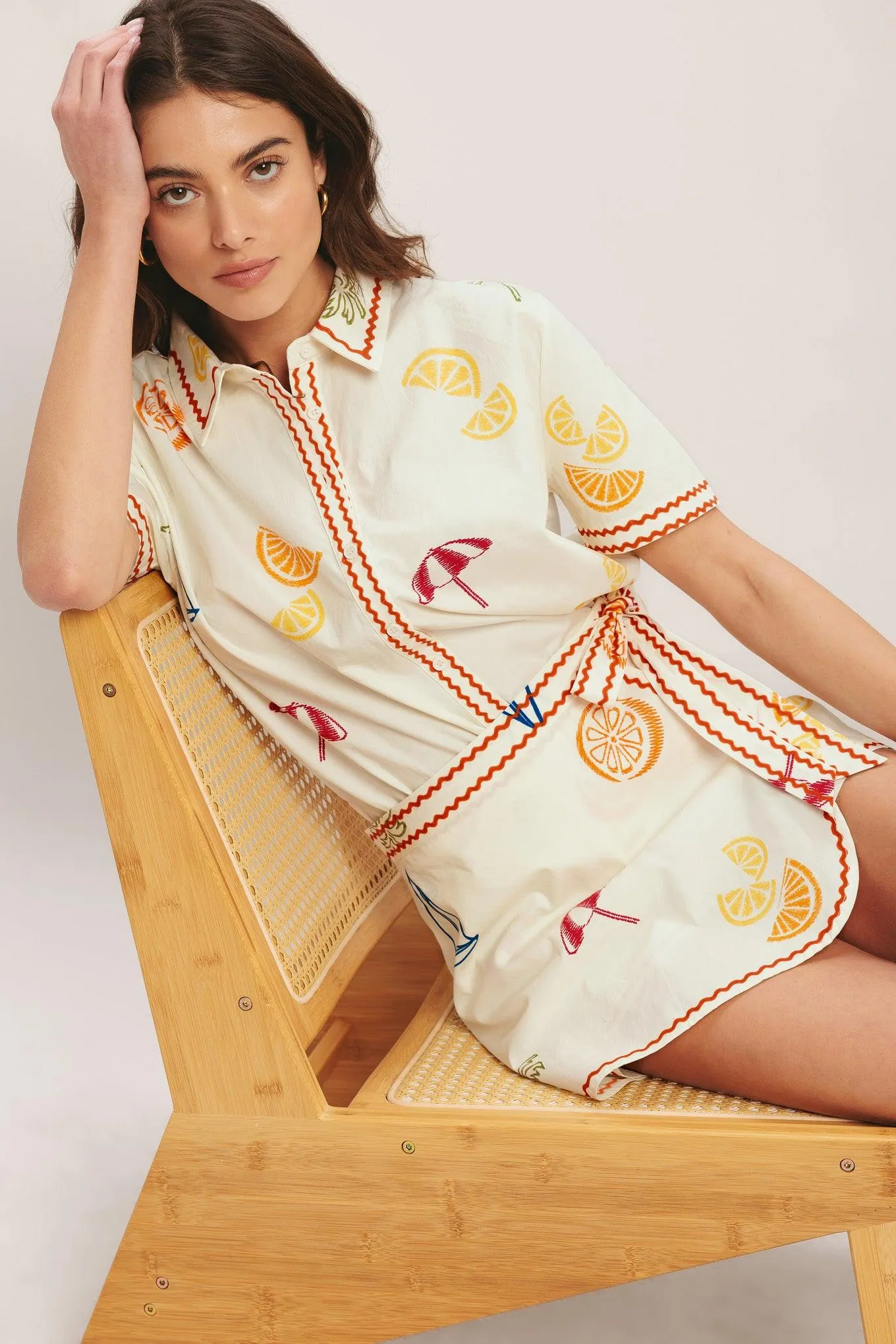 Beach Day Citrus Woven Skort sold by Zulily product image thumbnail 3