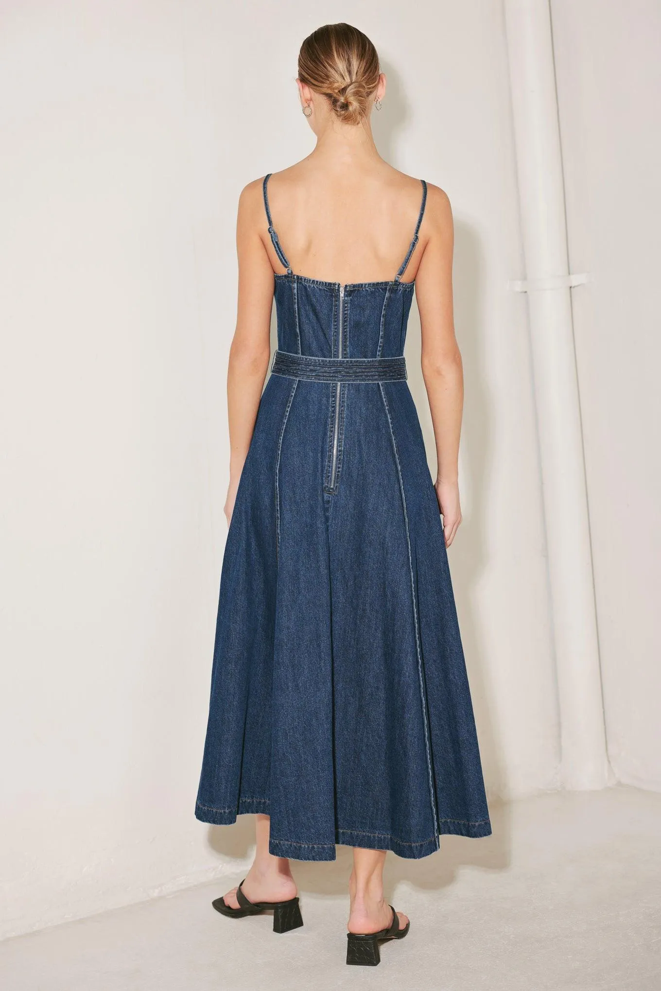 Understated Icon Denim Midi Dress sold by Zulily product image thumbnail 2