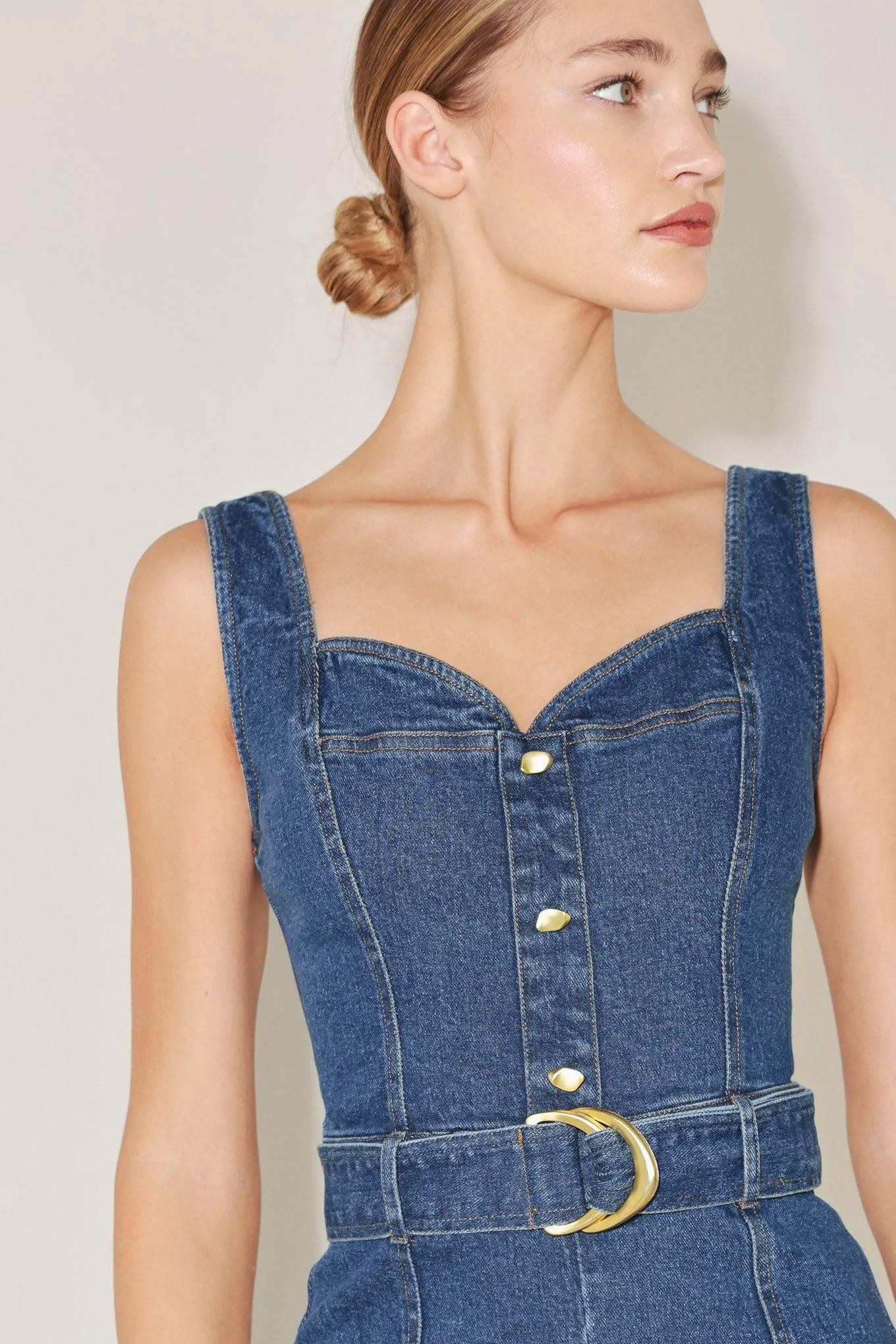 Westside Glam Denim Jumpsuit sold by Zulily product image thumbnail 3