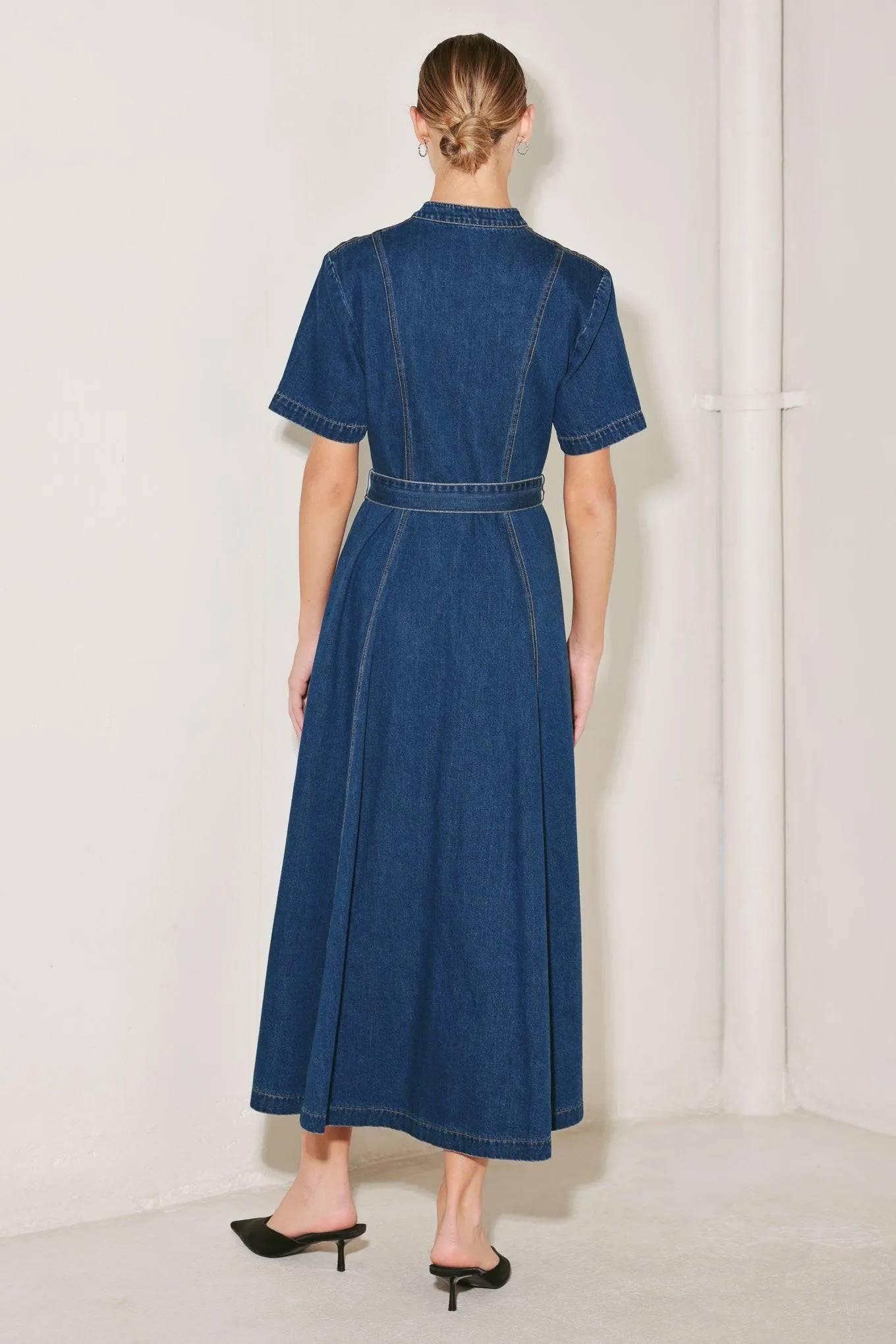 Saturn Street Denim Midi Dress sold by Zulily product image thumbnail 2