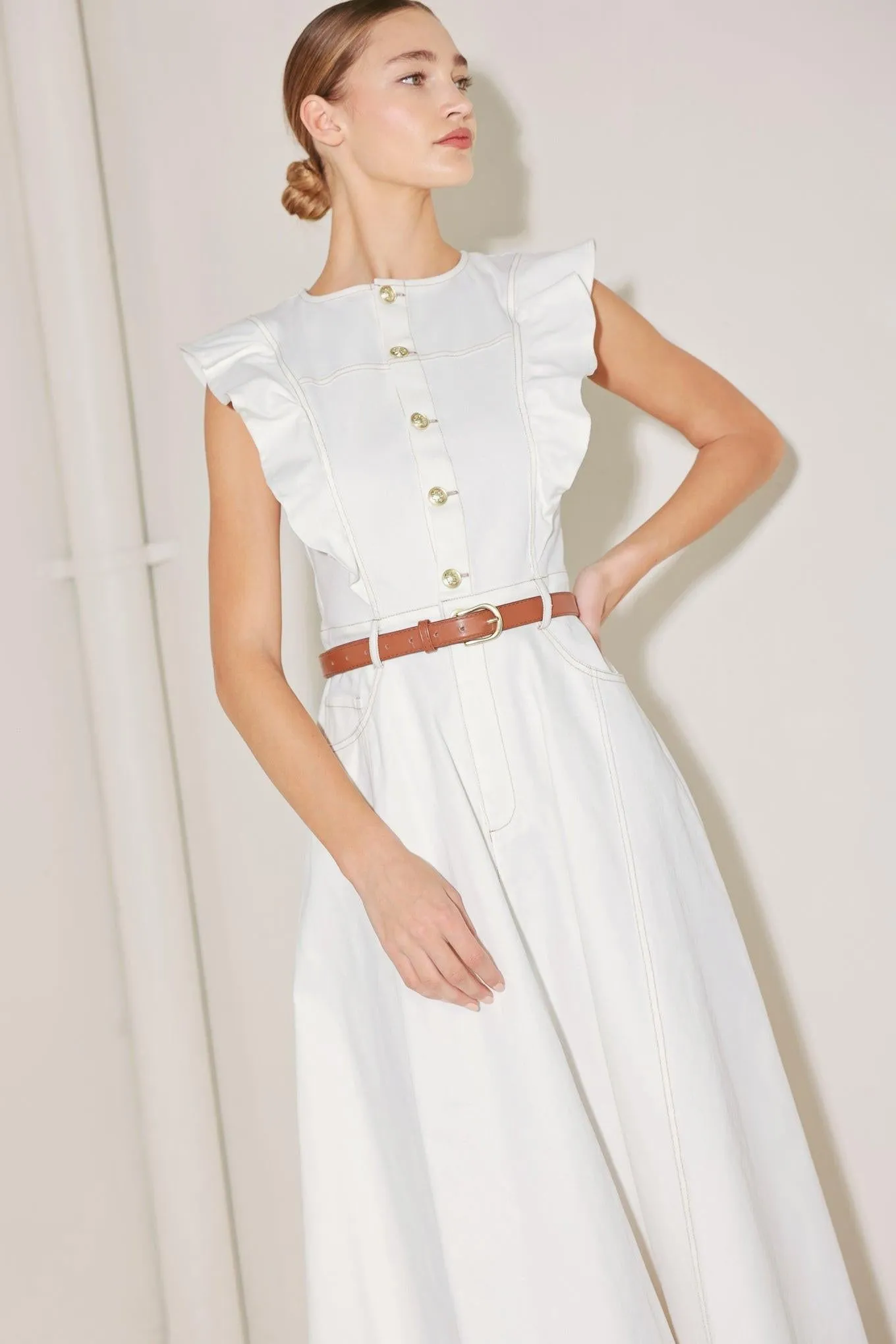 Soft Power Story Woven Midi Dress sold by Zulily product image thumbnail 3