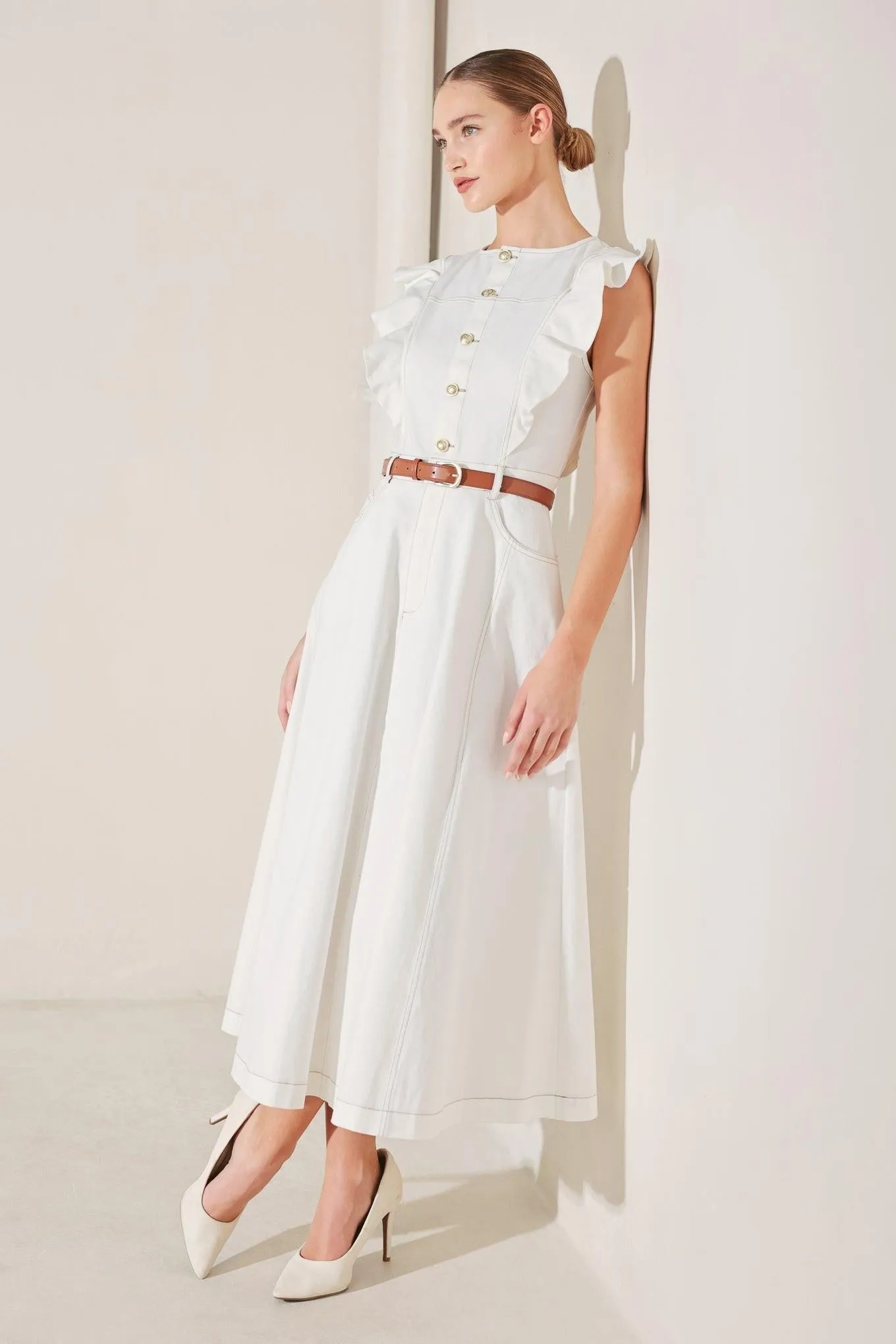 Soft Power Story Woven Midi Dress sold by Zulily product image thumbnail 5