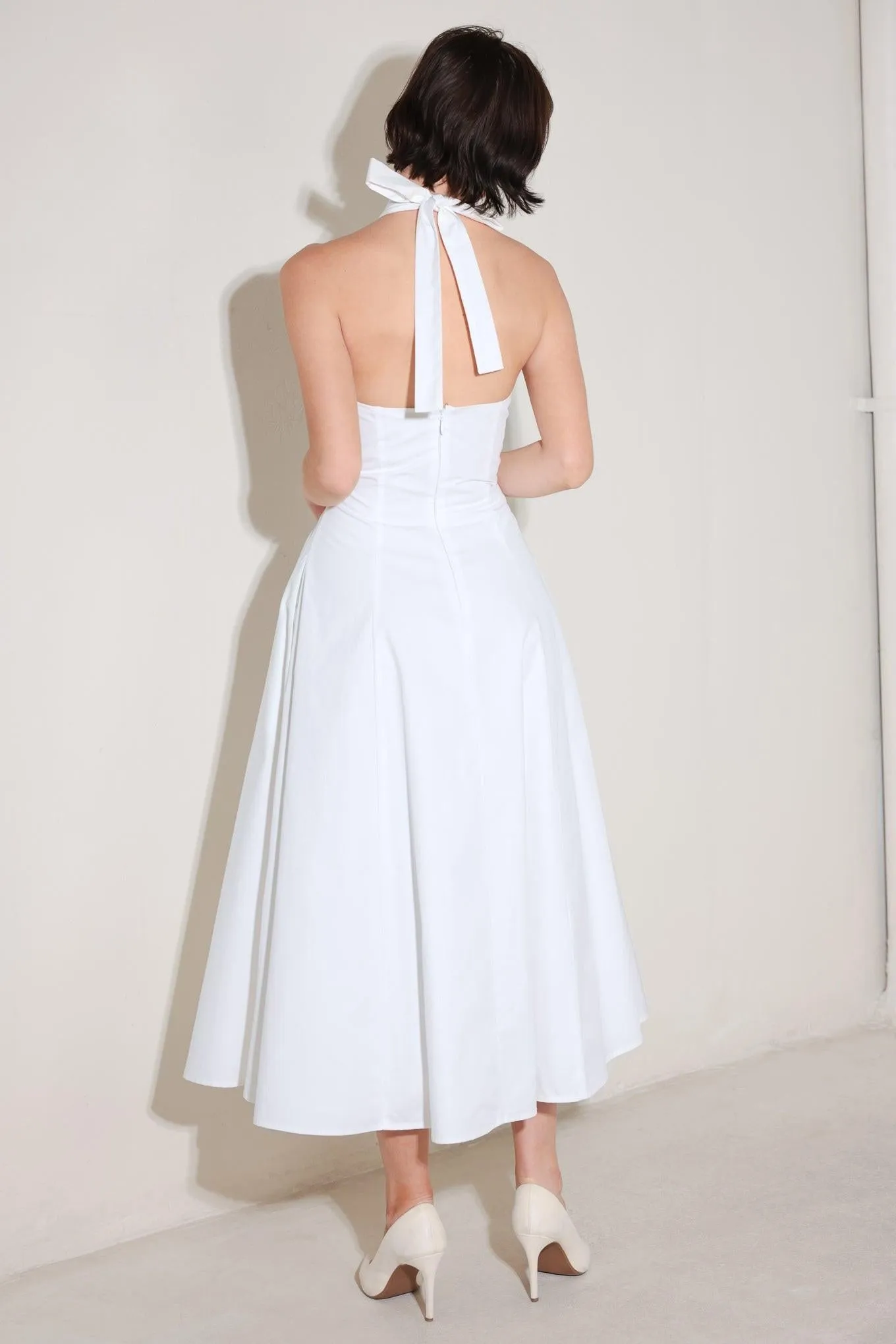 Powder Sky Halter Woven Midi Dress sold by Zulily product image thumbnail 2
