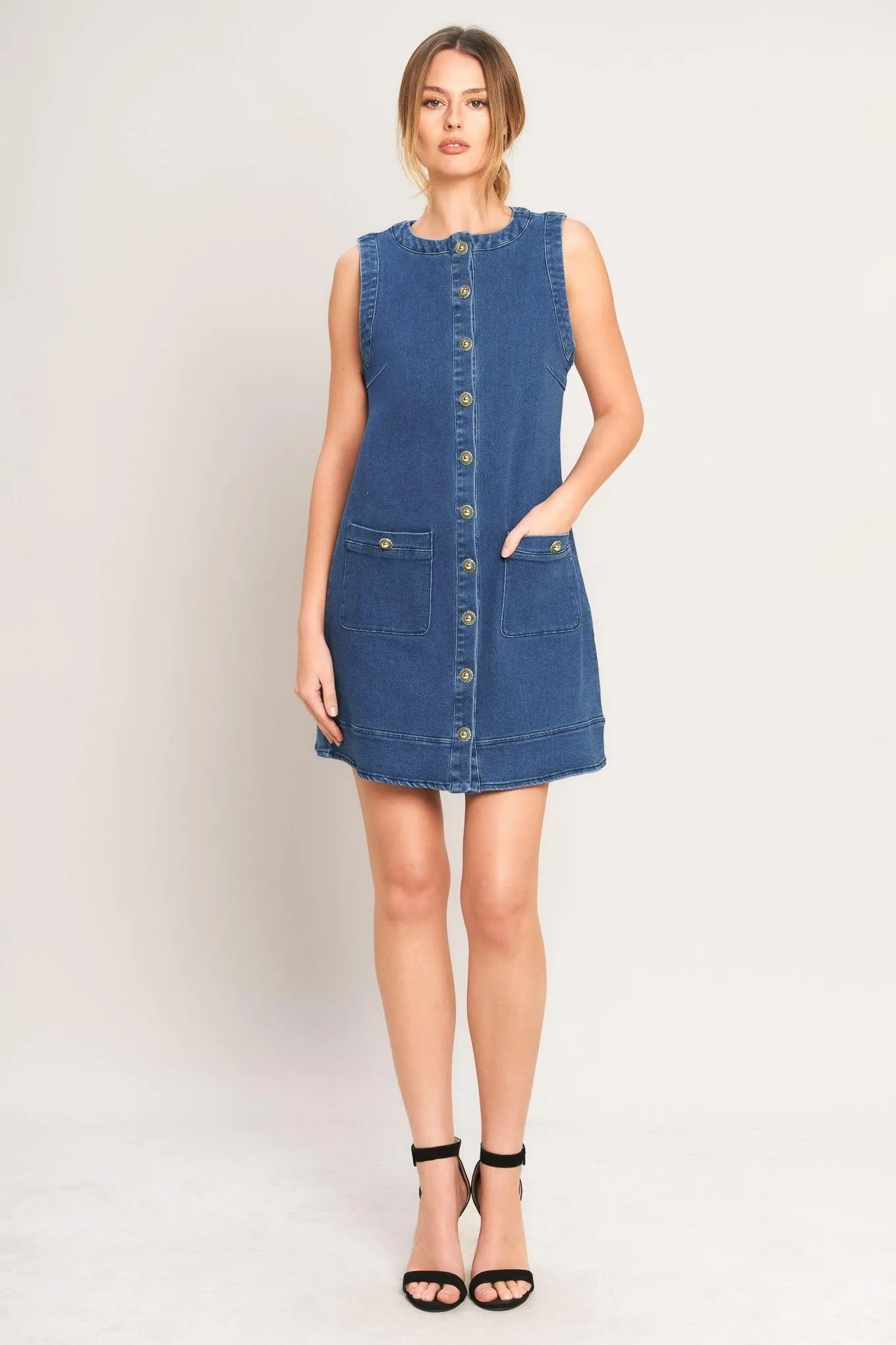Everyday Icon Denim Shift Dress sold by Zulily product image thumbnail 2