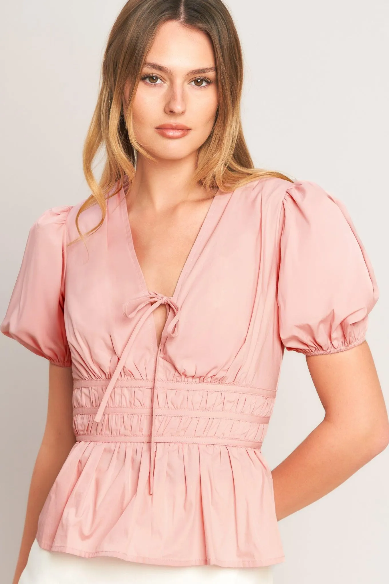 Lovely Charm Pink Woven Top sold by Zulily product image thumbnail 2