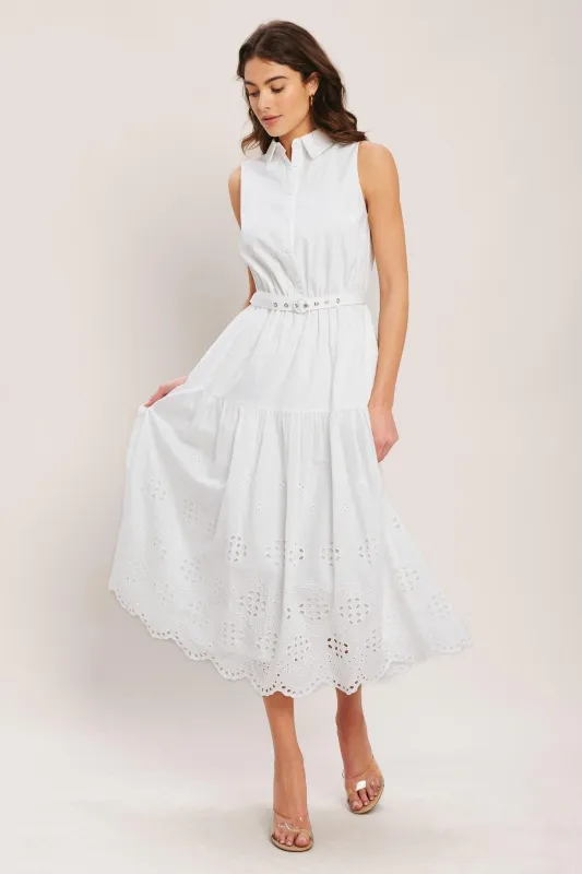Hamptons Summer Woven Midi Dress made by Flying Tomato