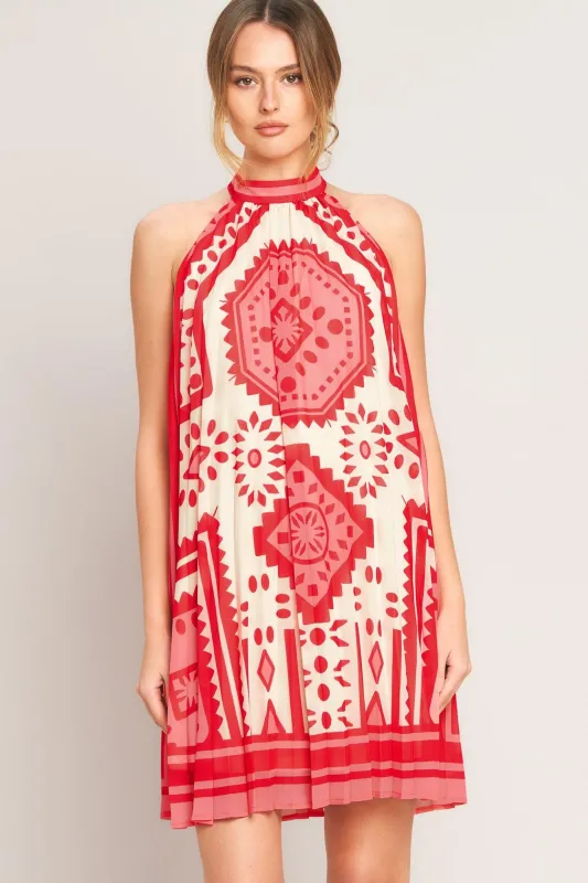 Sunset Medallion Woven Mini Dress made by Flying Tomato