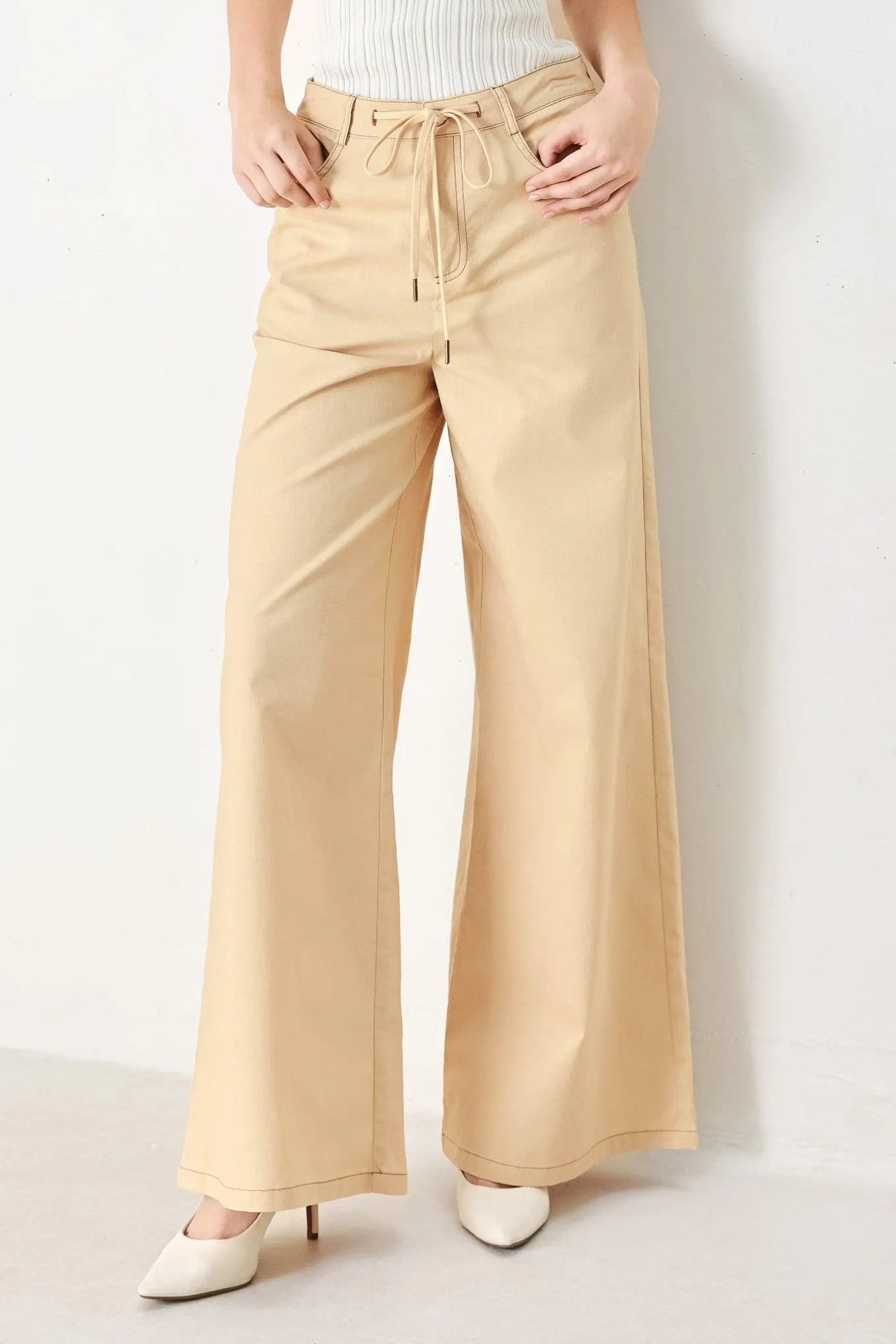 Modern Sand Woven Pants sold by Zulily product image thumbnail 4