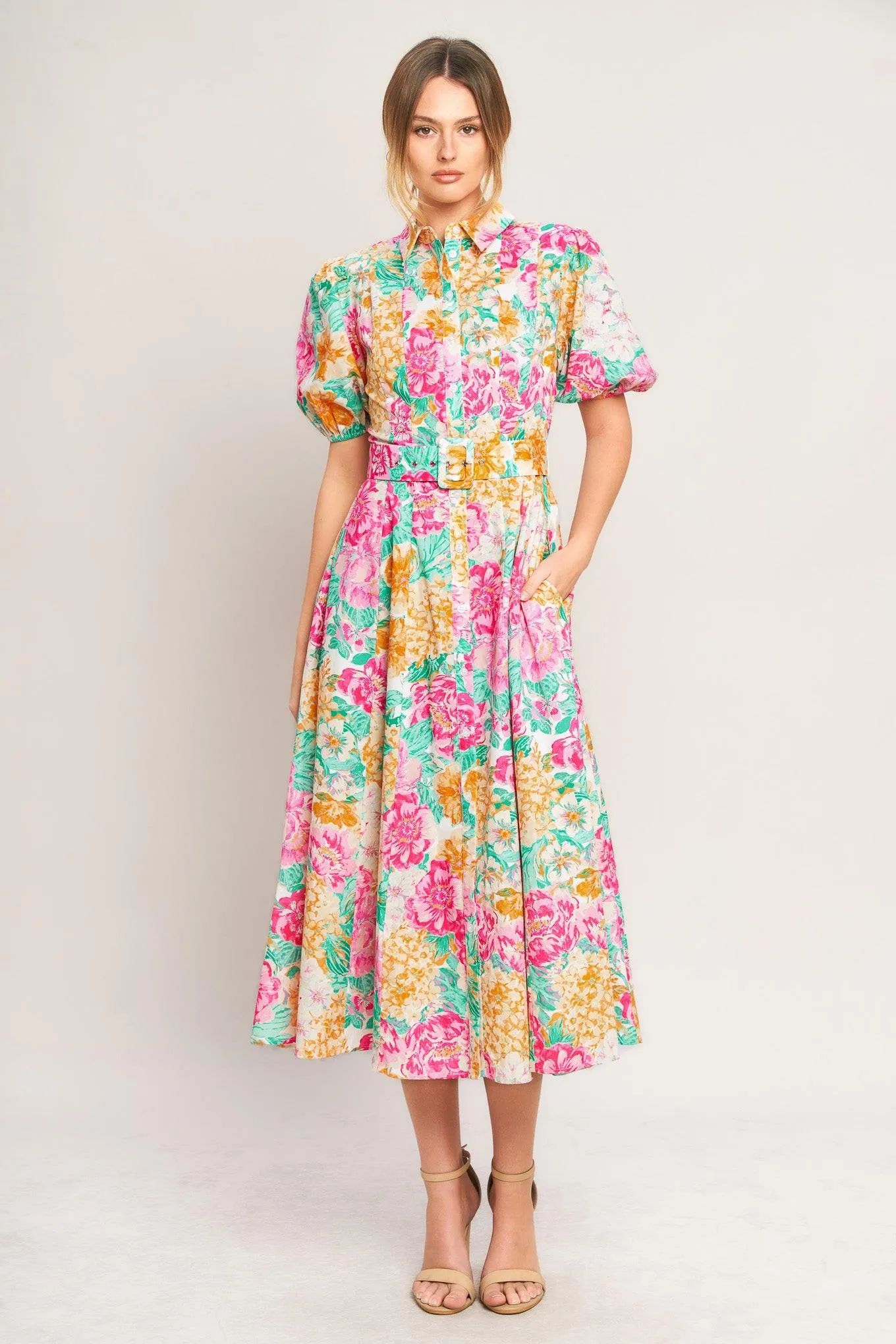 Blooming Garden Woven Midi Dress sold by Zulily product image thumbnail 5