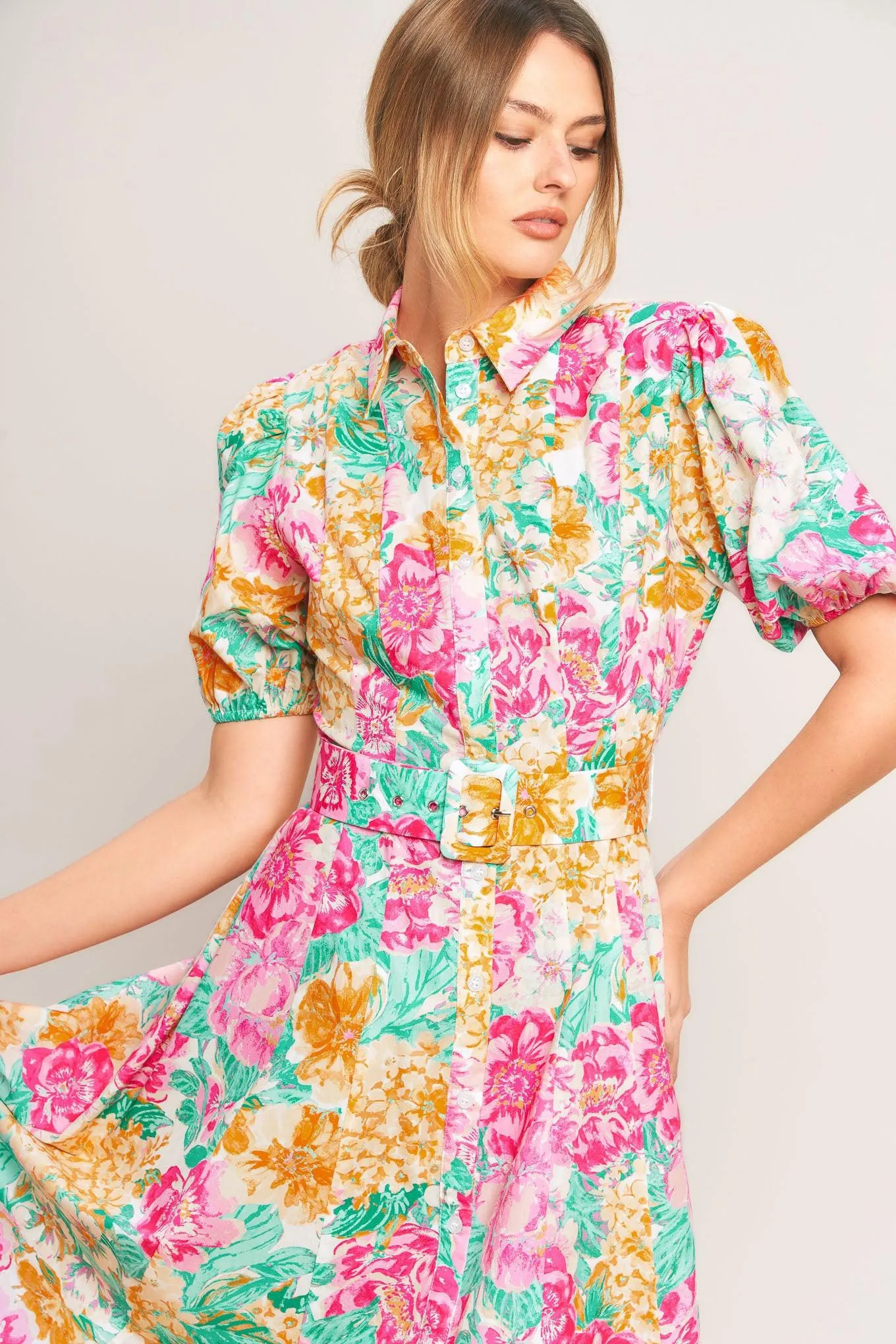 Blooming Garden Woven Midi Dress sold by Zulily product image thumbnail 3