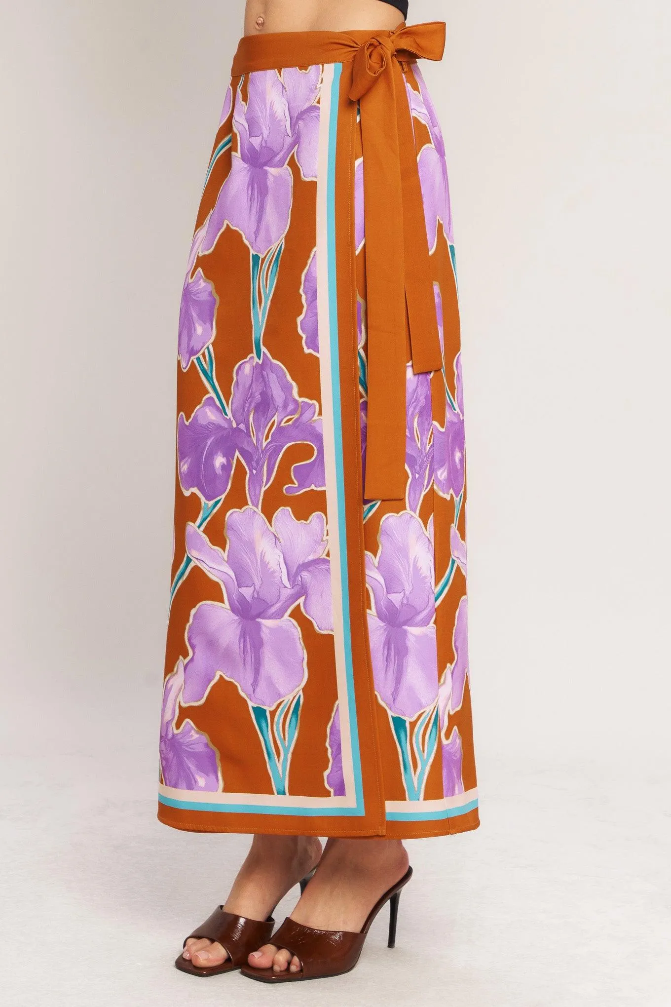 Summer Iris Woven Midi Wrap Skirt sold by Zulily product image thumbnail 5