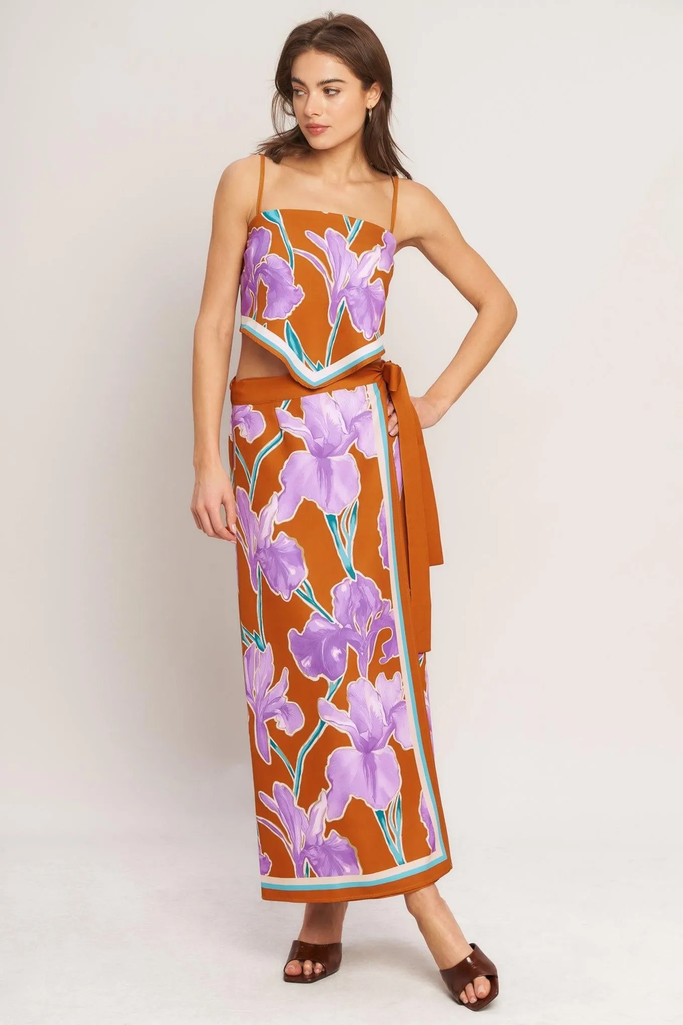 Summer Iris Woven Midi Wrap Skirt sold by Zulily product image thumbnail 3