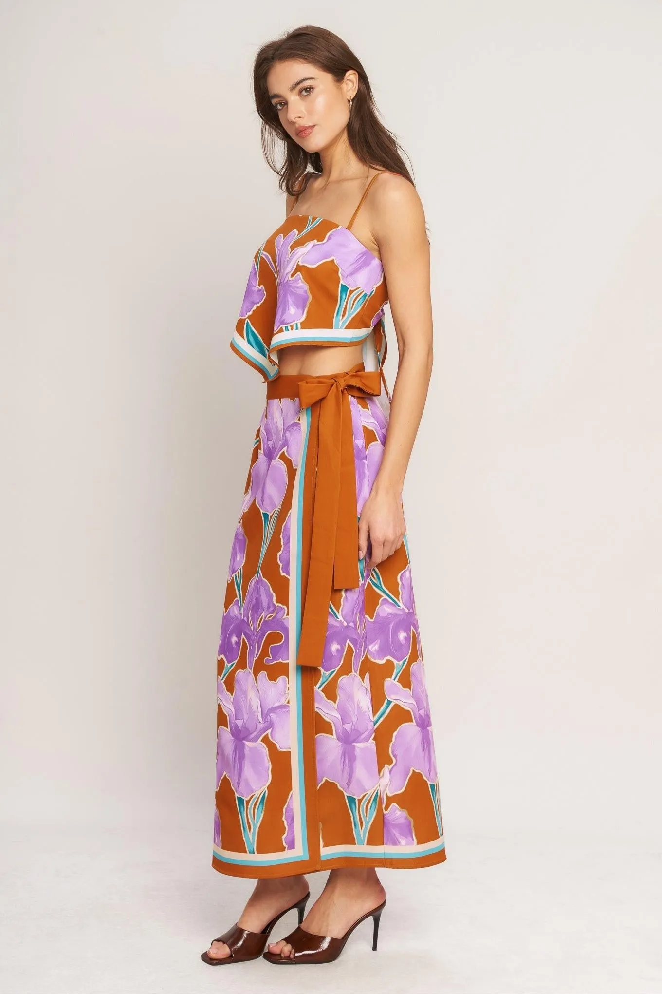 Summer Iris Woven Midi Wrap Skirt sold by Zulily product image thumbnail 4