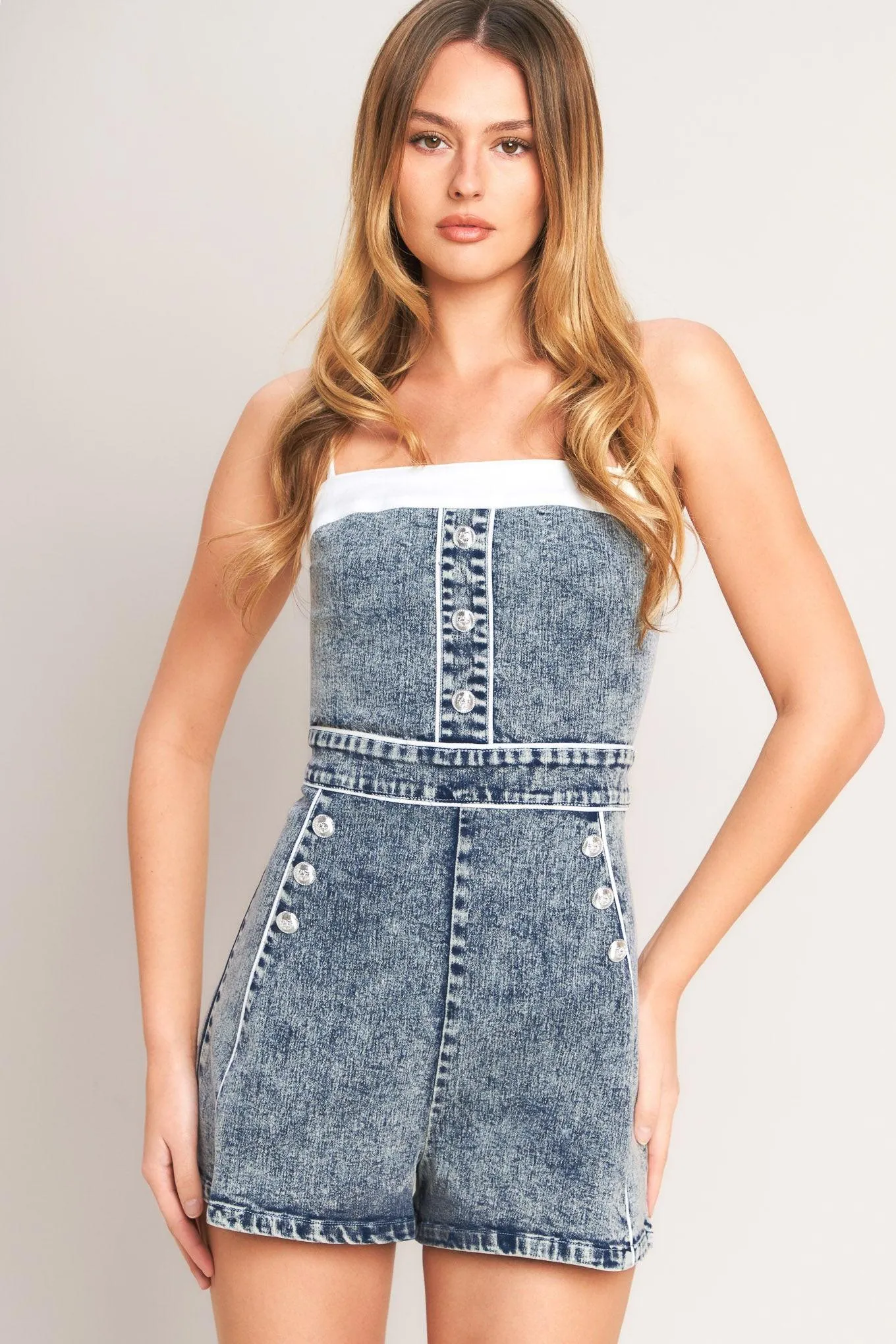 Weekend in Denim Romper sold by Zulily product image thumbnail 4