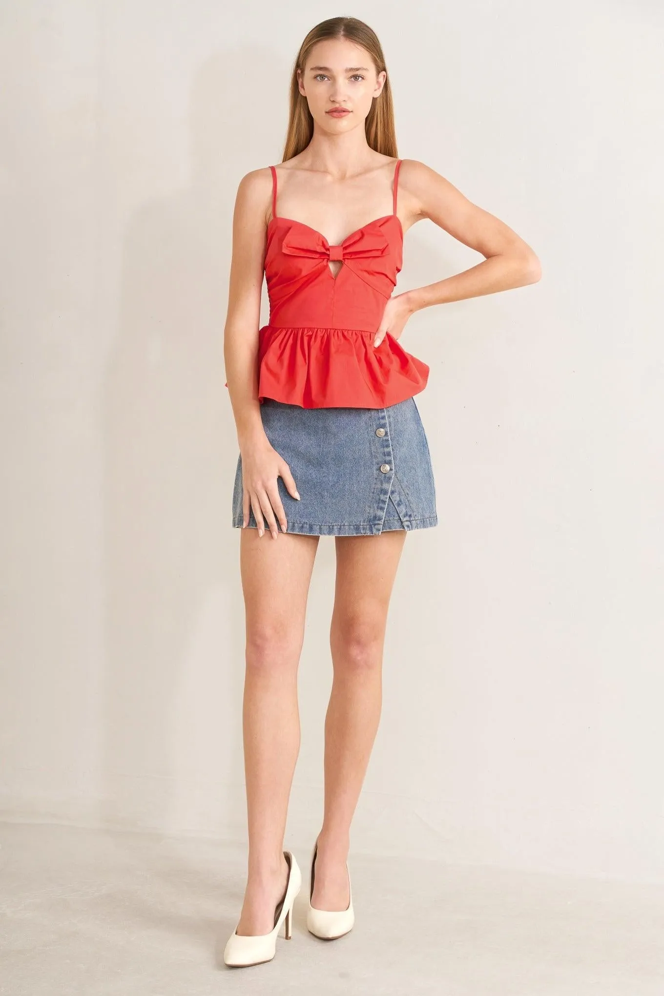 Sunset Bow Red Woven Top sold by Zulily product image thumbnail 3